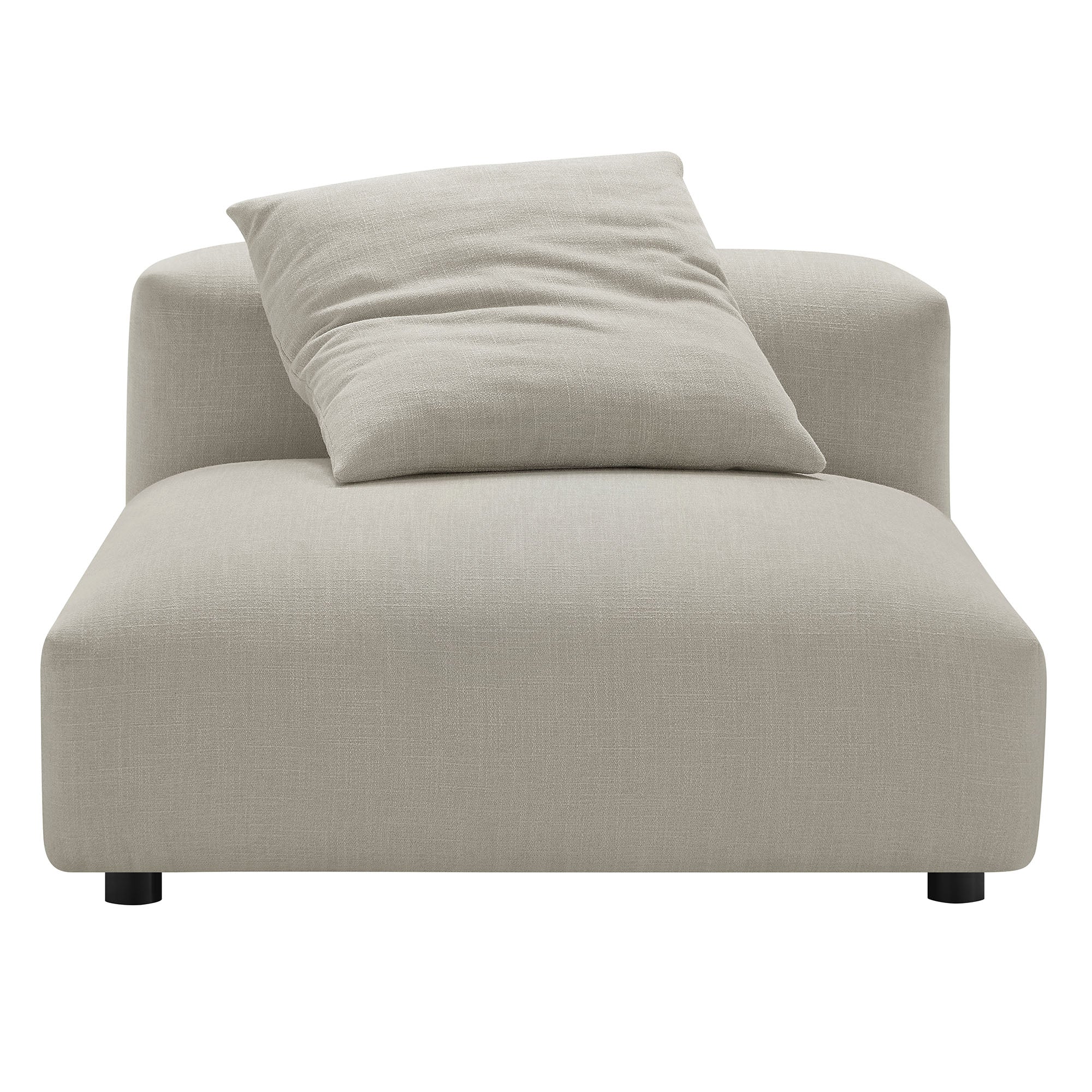 Solace 4-Piece Modular Textured Fabric Sectional Sofa with Ottoman 124 Inch - Image 10