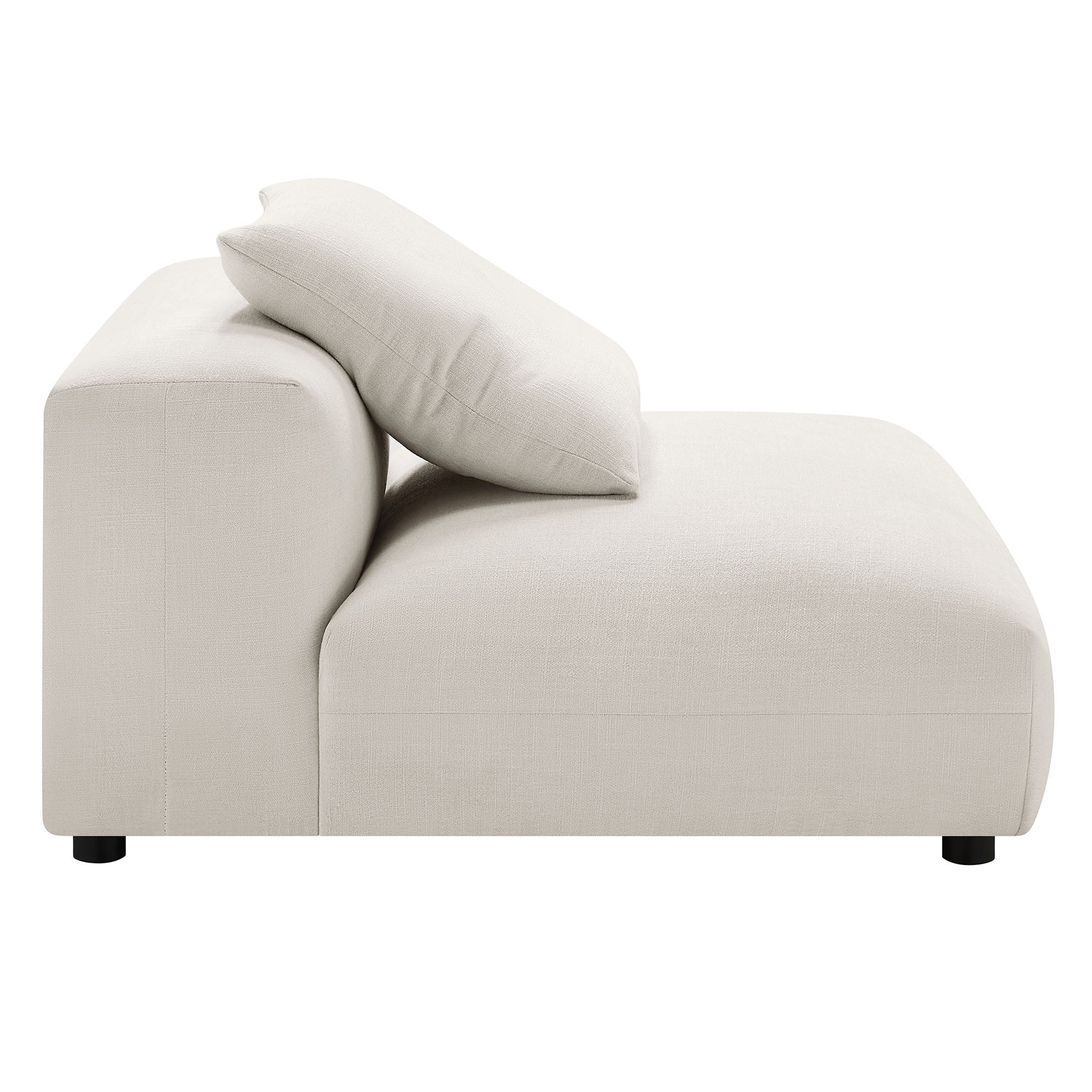 Solace 4-Piece Modular Textured Fabric Sectional Sofa with Ottoman 124 Inch - Image 31
