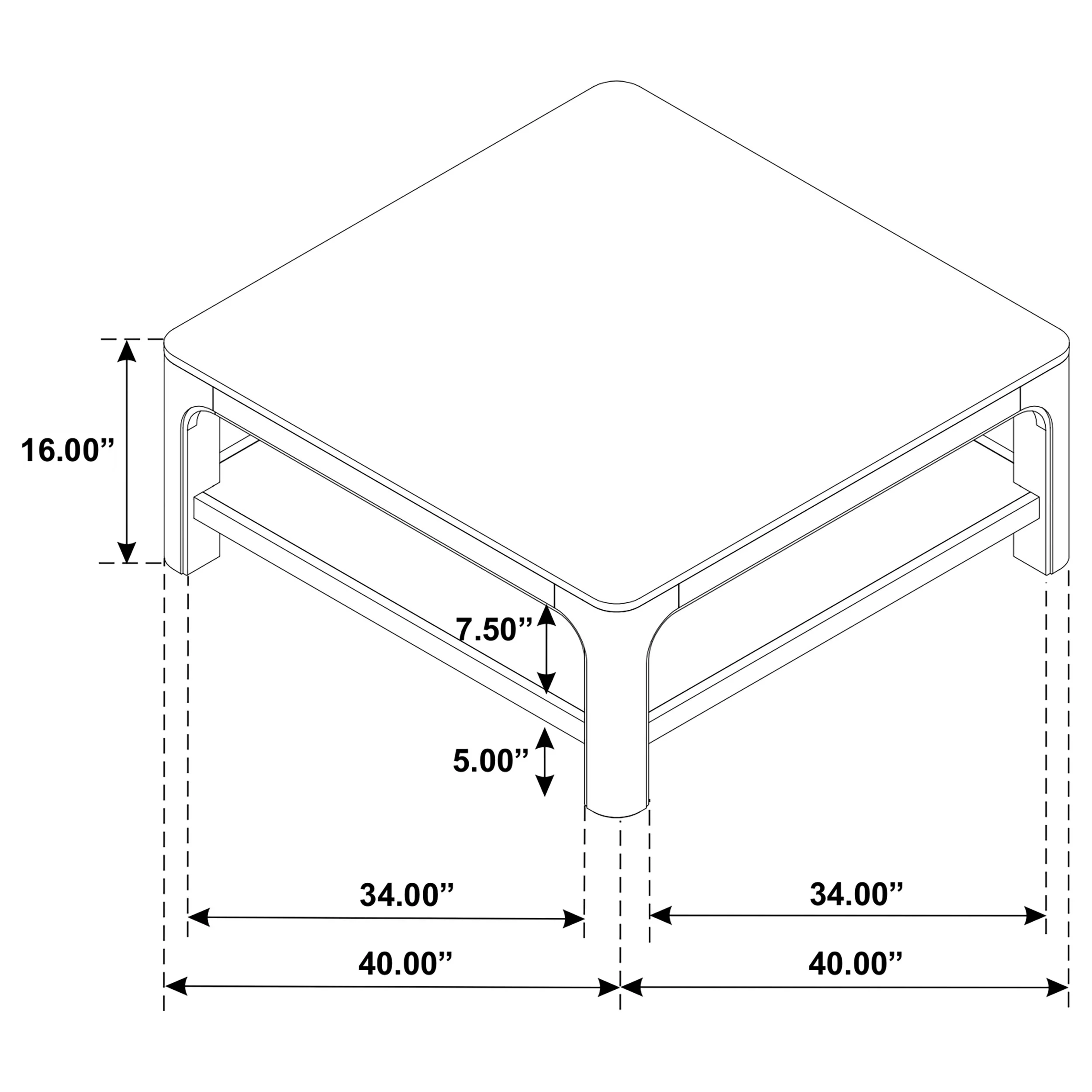 Solano 2-Piece Square Coffee Table Set, Weathered Mango - Image 11