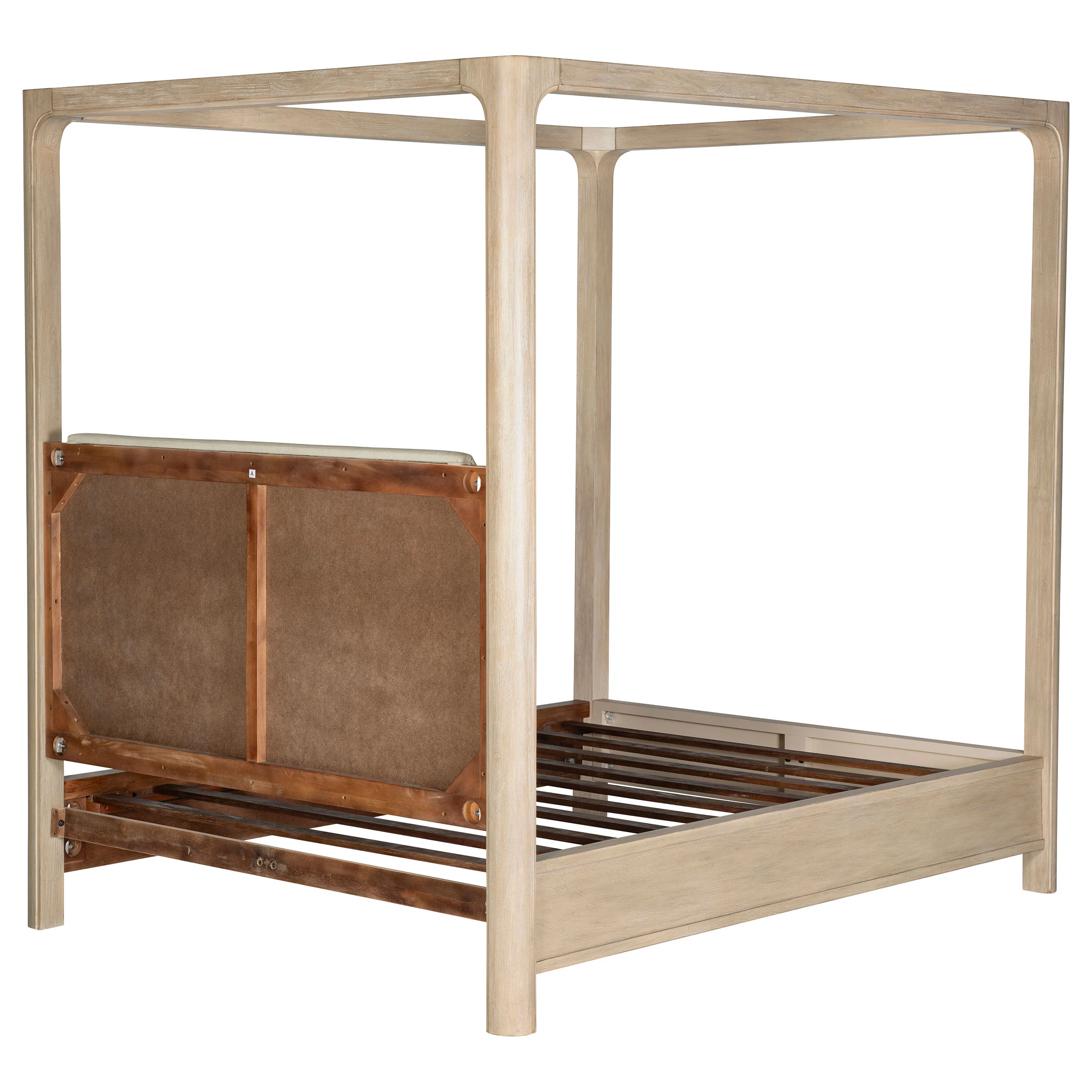 Solano 85-Inch Queen Canopy Bed, Weathered Mango - Image 8