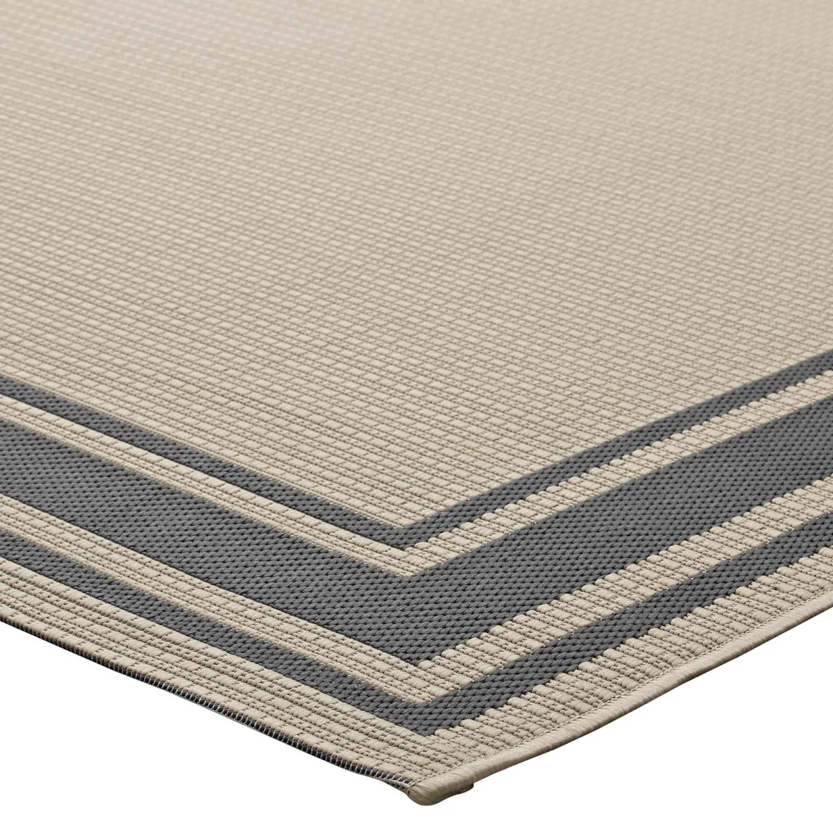 Solid Border Indoor and Outdoor Area Rug for Home, Patio and High-Traffic Spaces - Image 3