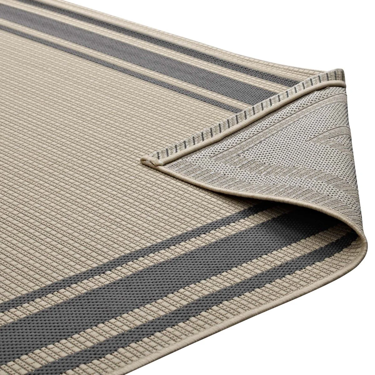 Solid Border Indoor and Outdoor Area Rug for Home, Patio and High-Traffic Spaces - Image 4