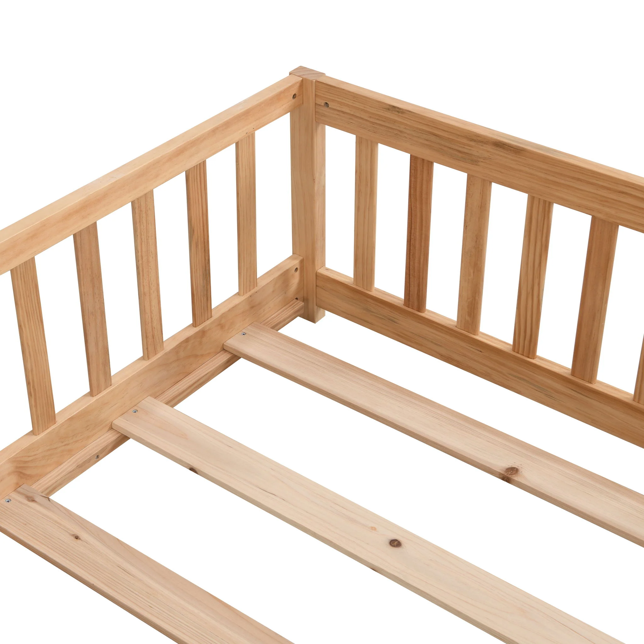 Solid Floor Bed With Door And Fence For Children - Image 9