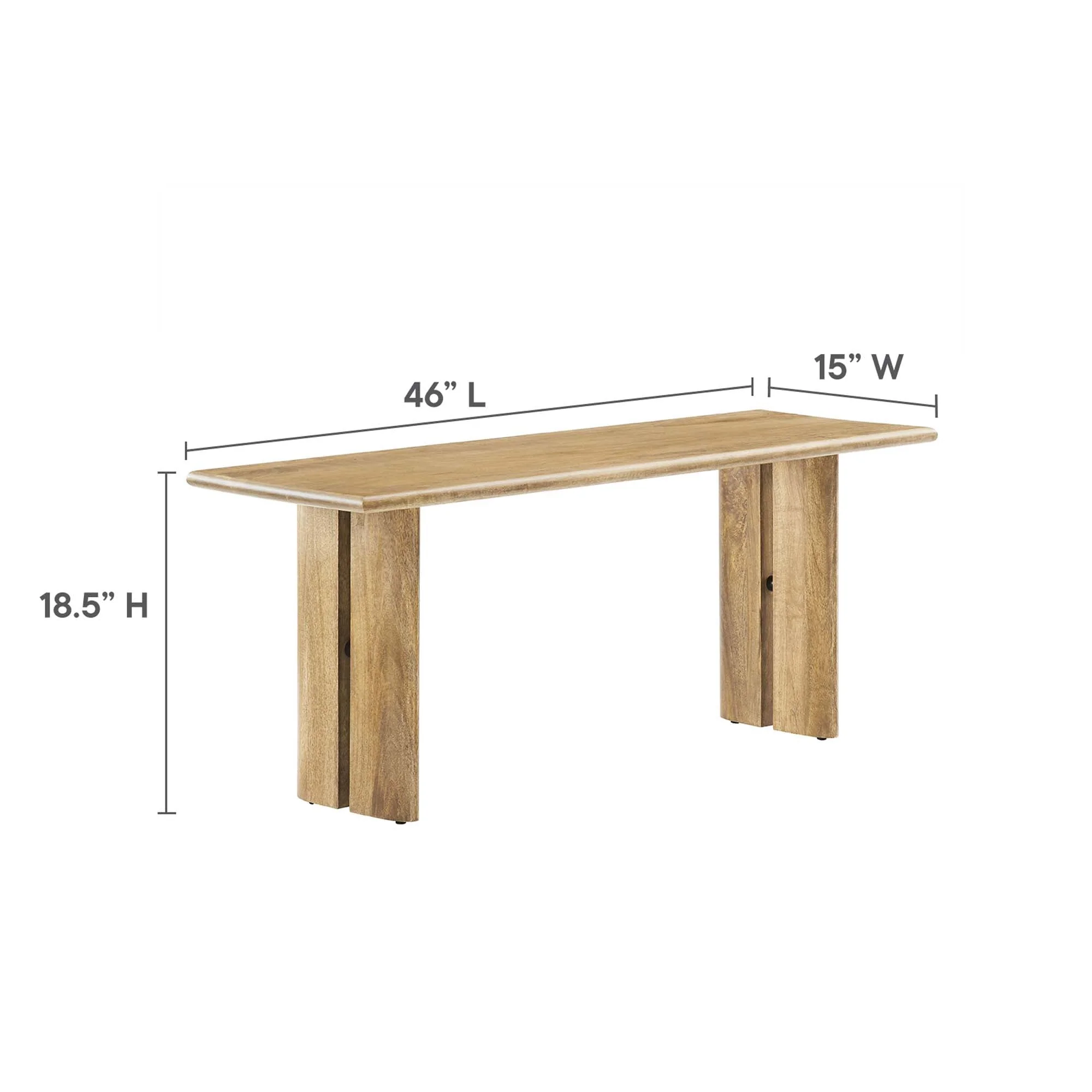 Solid Mango Wood Dining Bench with Modern Farmhouse Design - Image 27