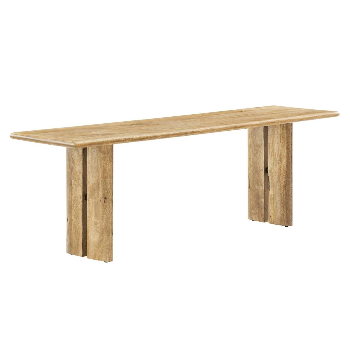 Solid Mango Wood Dining Bench with Modern Farmhouse Design - Image 9