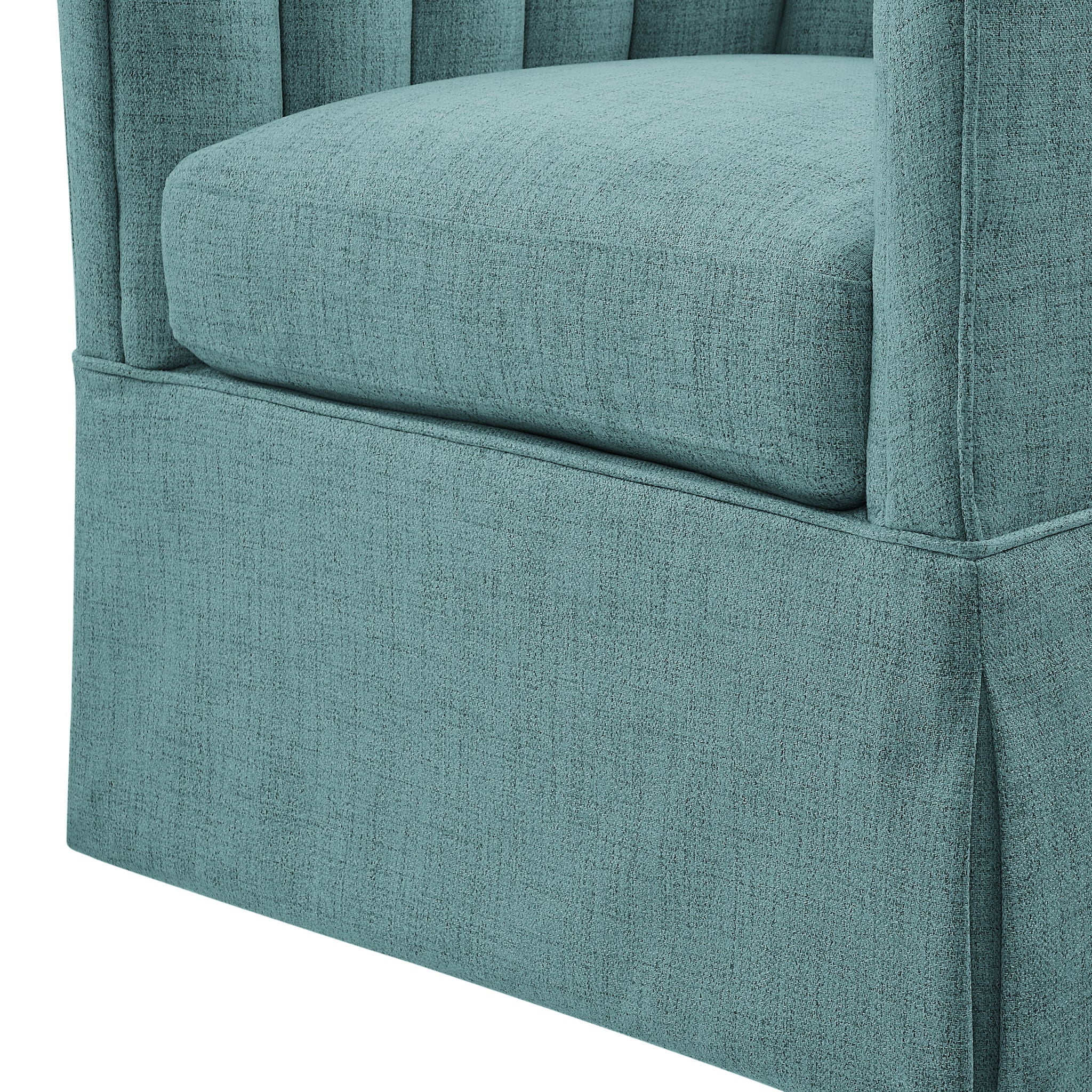 Solitude - Skirted Swivel Accent Chair With Hemp Like - Image 28