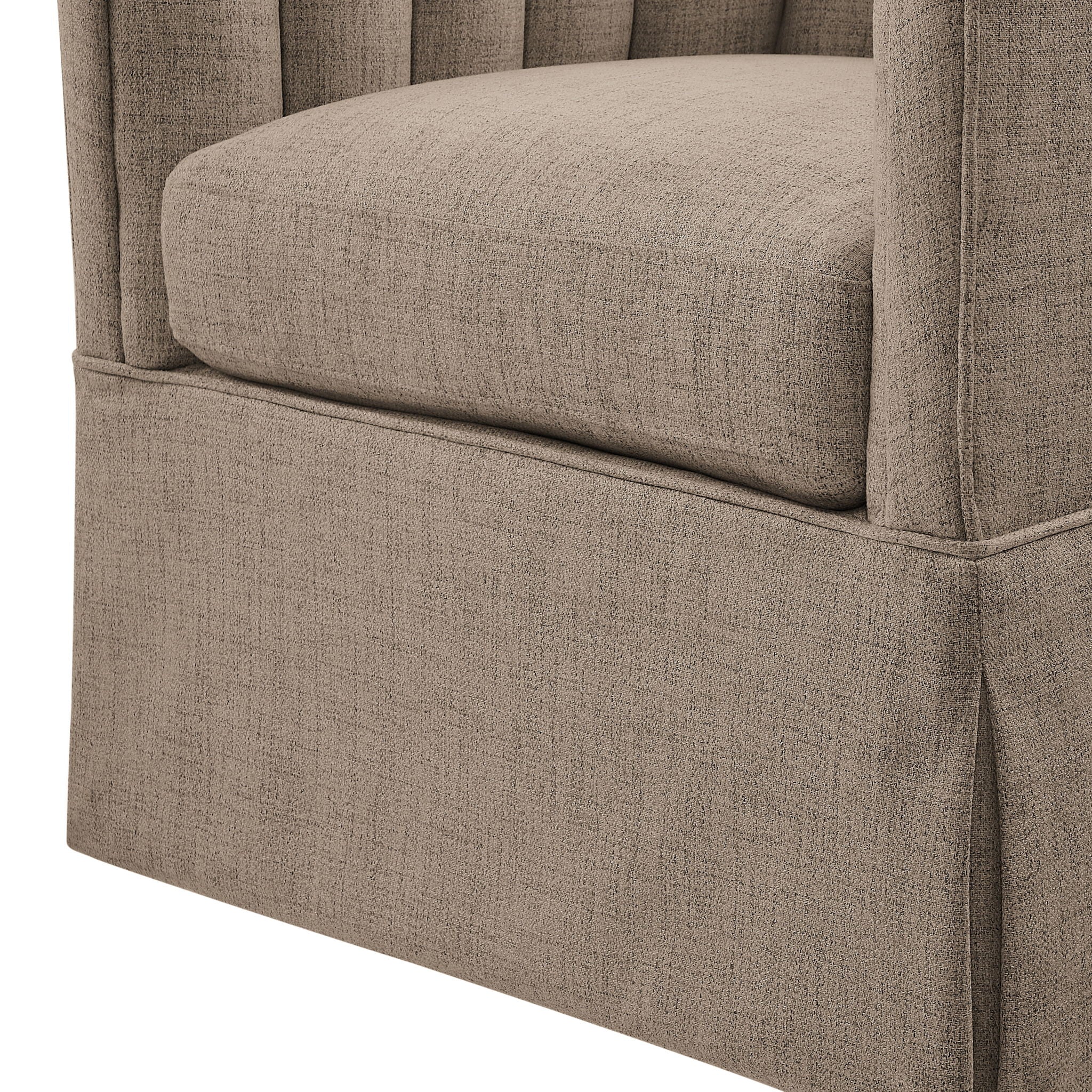 Solitude - Skirted Swivel Accent Chair With Hemp Like - Image 35