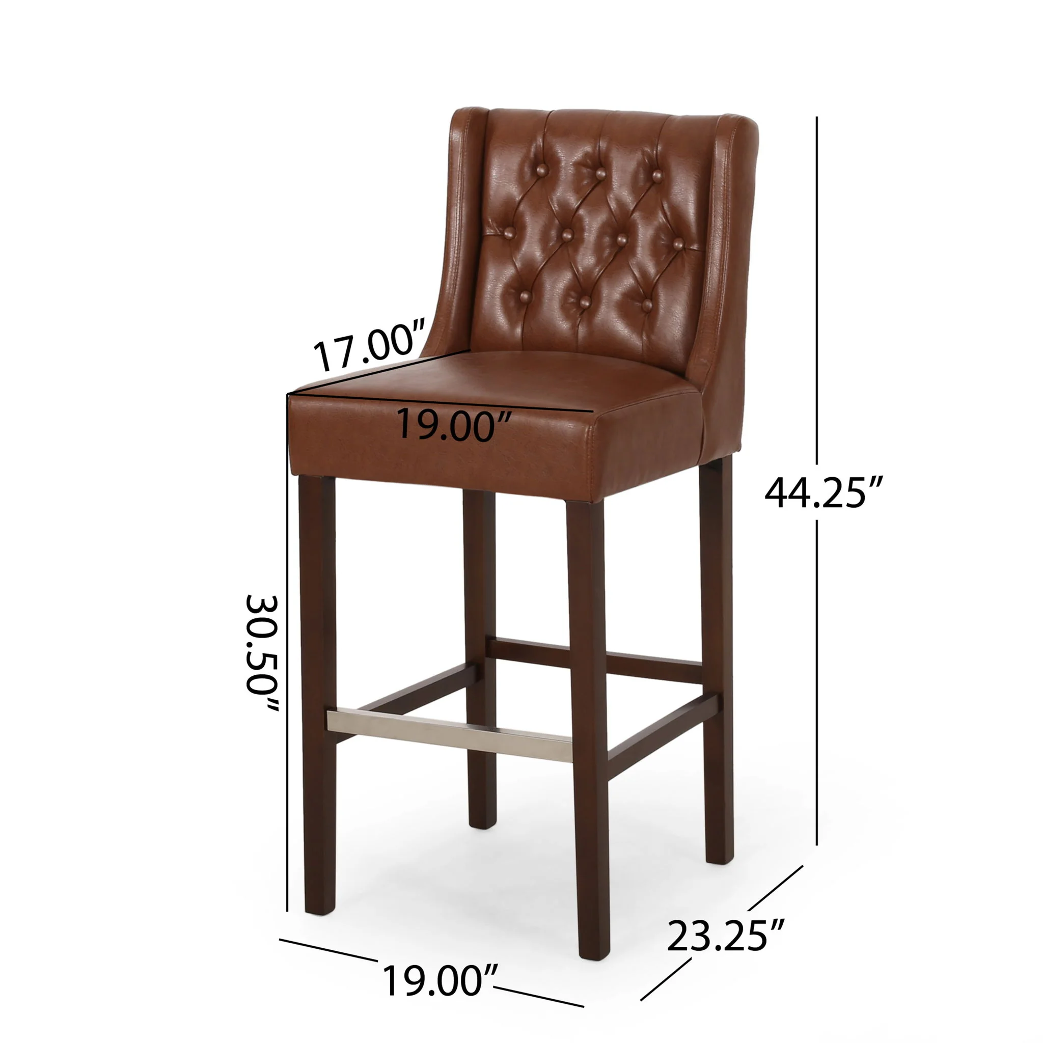 Solstara - Upholstered Dining Barstool With Button Tufted And Wing Back - Image 10