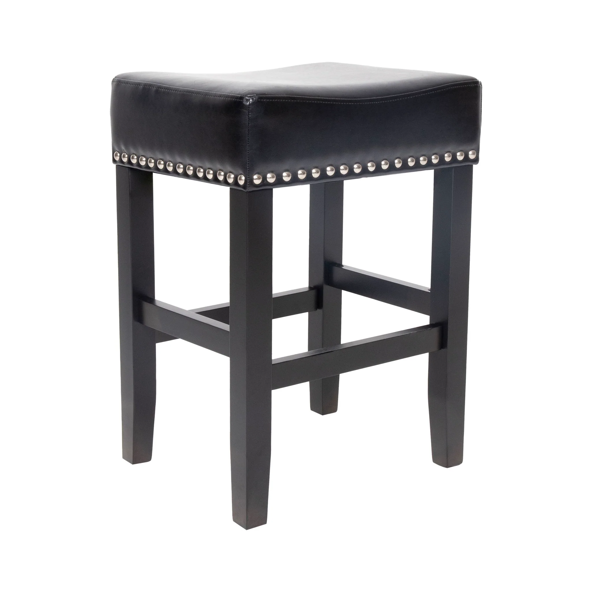 Soltique - Backless Dining Counter Stool With Nailhead Trim (Set of 2) - Image 3