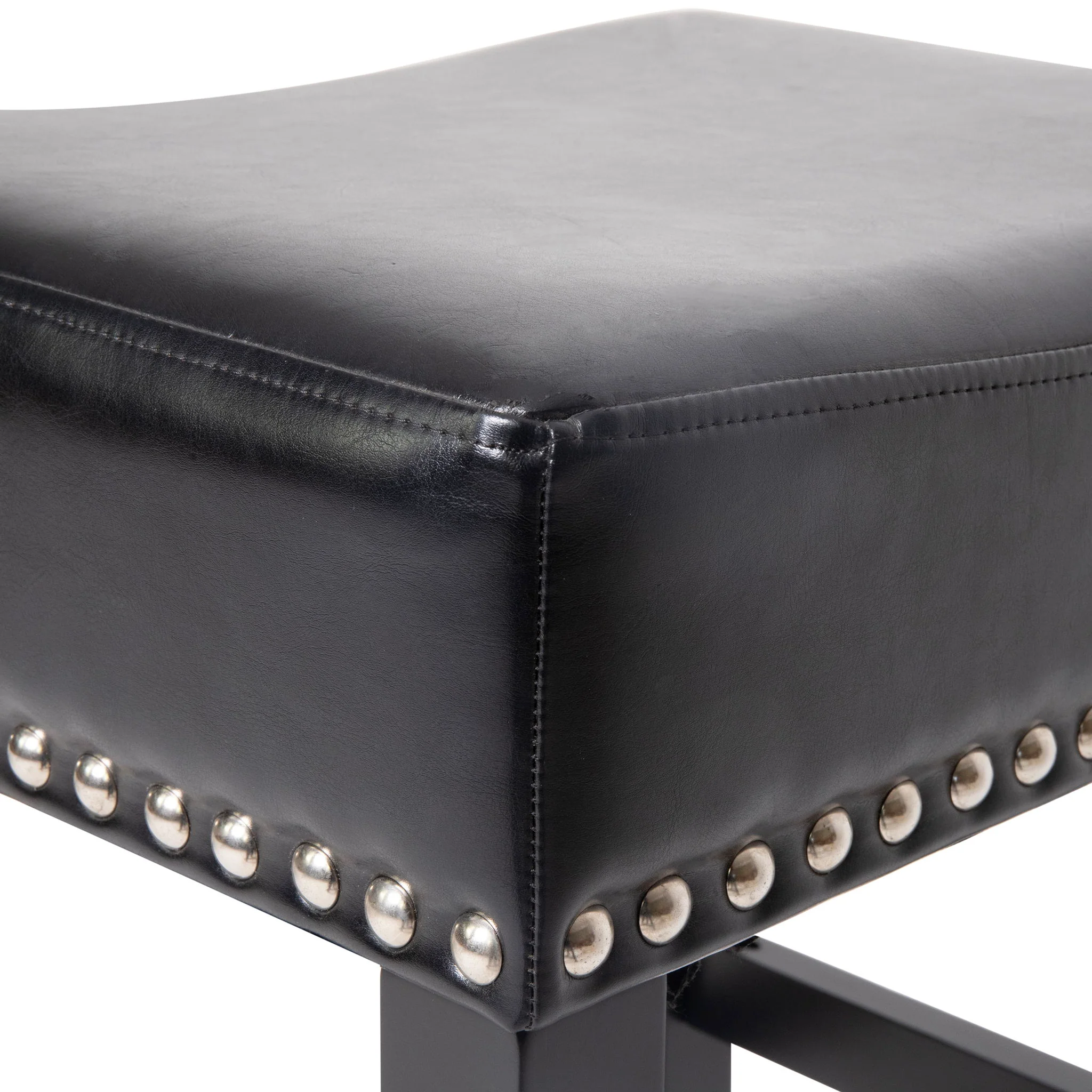 Soltique - Backless Dining Counter Stool With Nailhead Trim (Set of 2) - Image 4