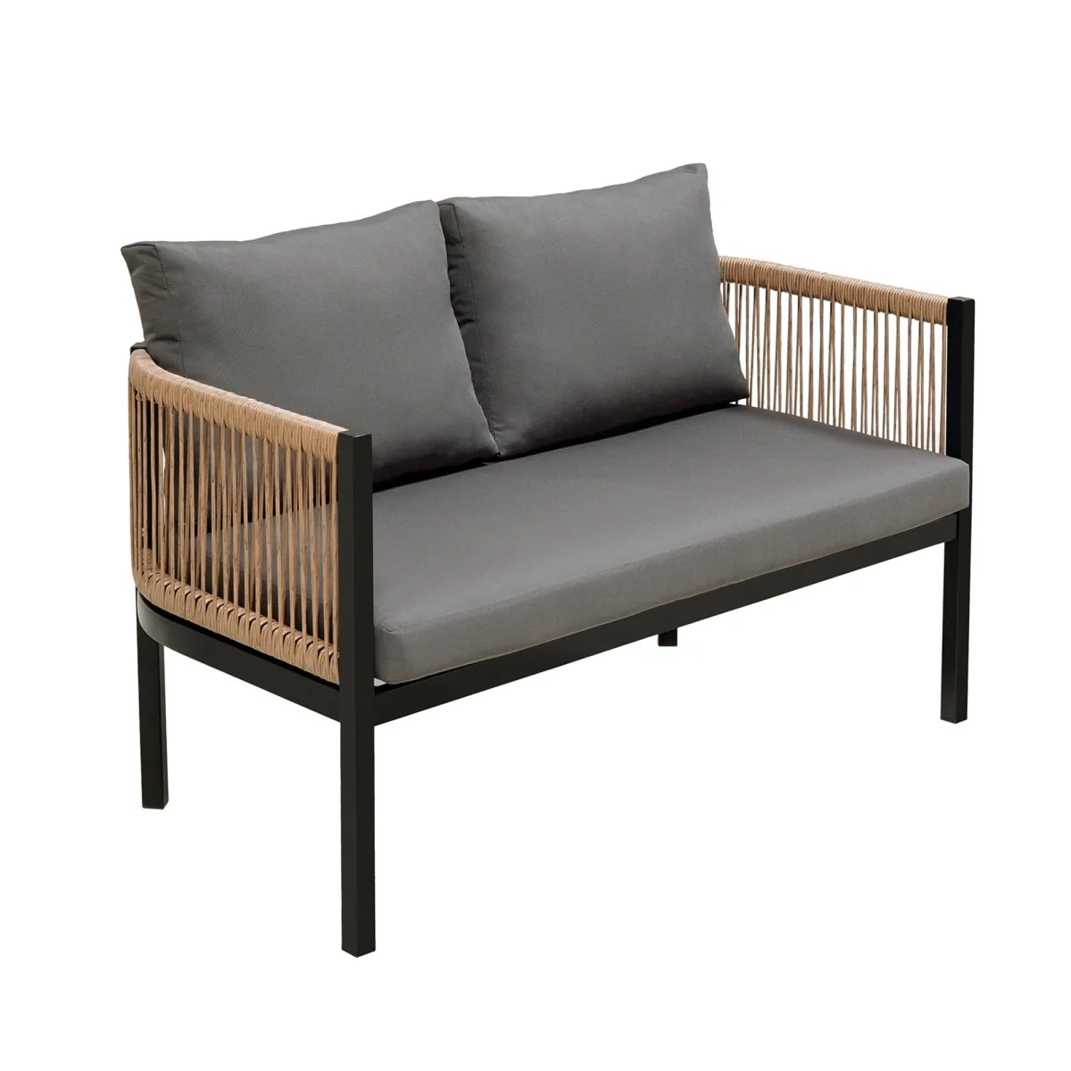 Solvaira Modular Outdoor Sofa Set with Tempered Glass Table - Image 13
