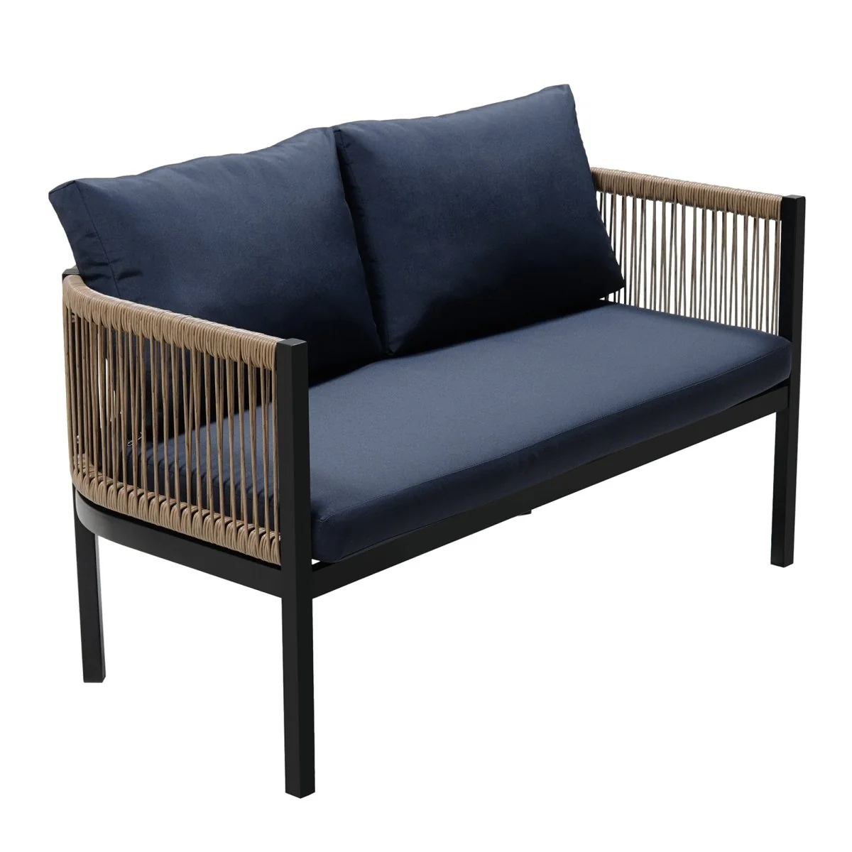 Solvaira Modular Outdoor Sofa Set with Tempered Glass Table - Image 5