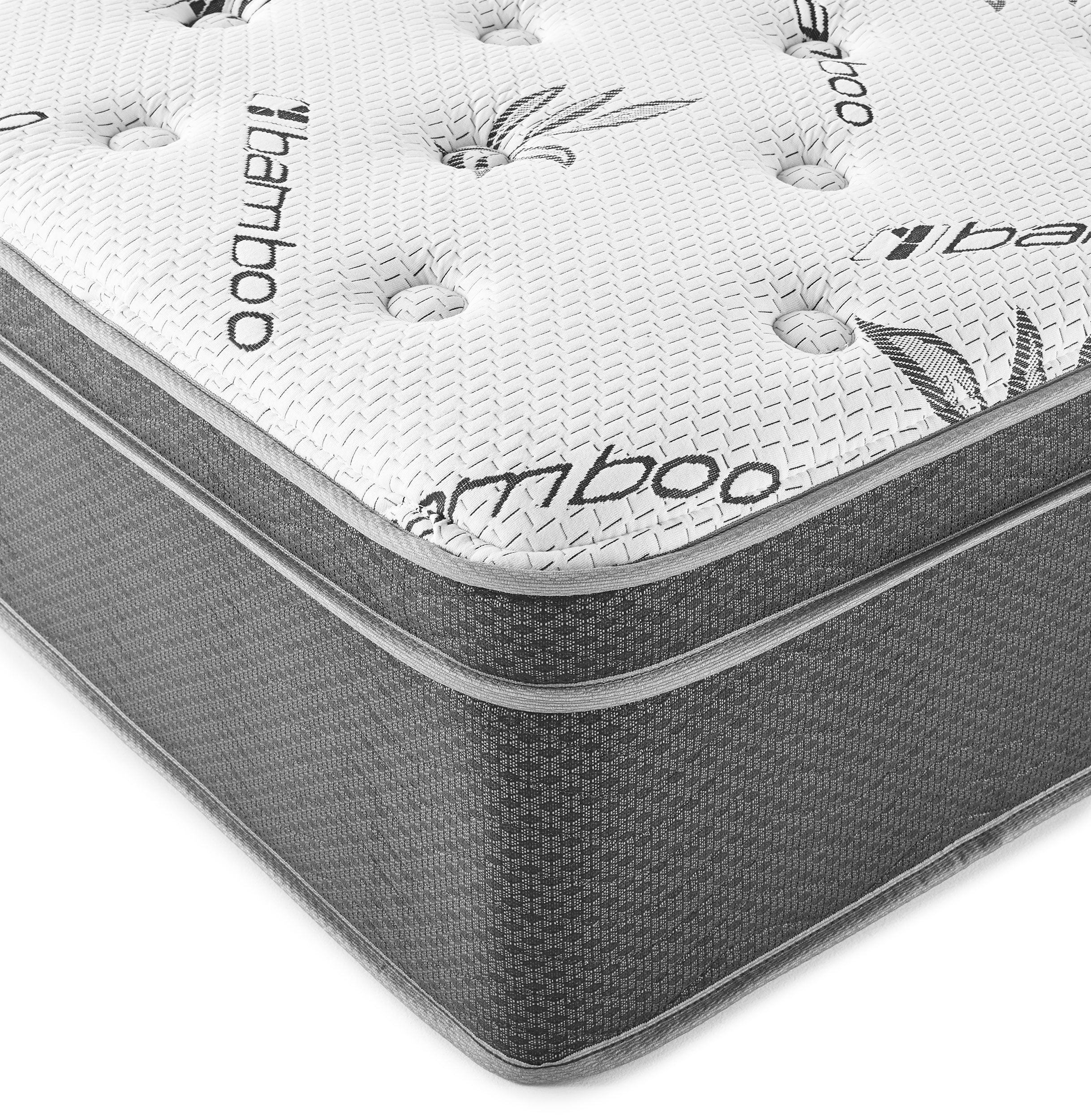 Sommet 13-Inch Queen Bamboo Euro Top Memory Foam Hybrid Mattress - Image 4