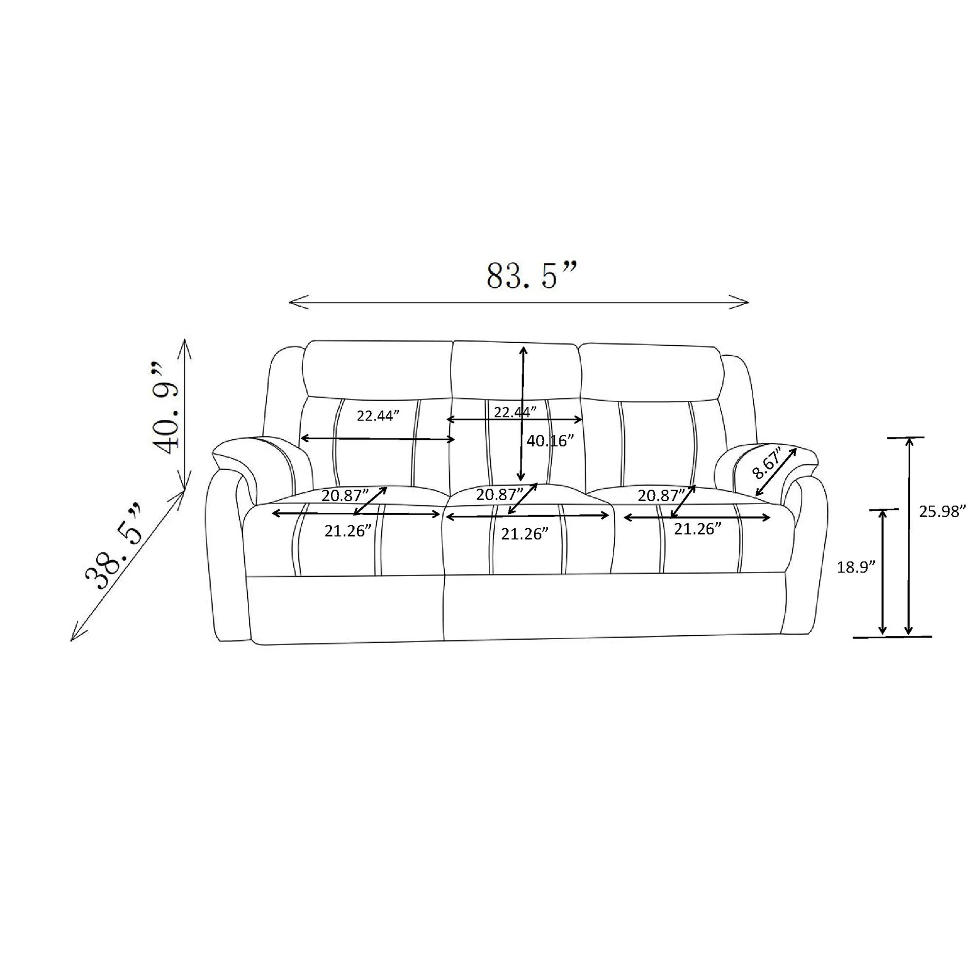 Sonet - Domino Reclining Sofas - Image 7