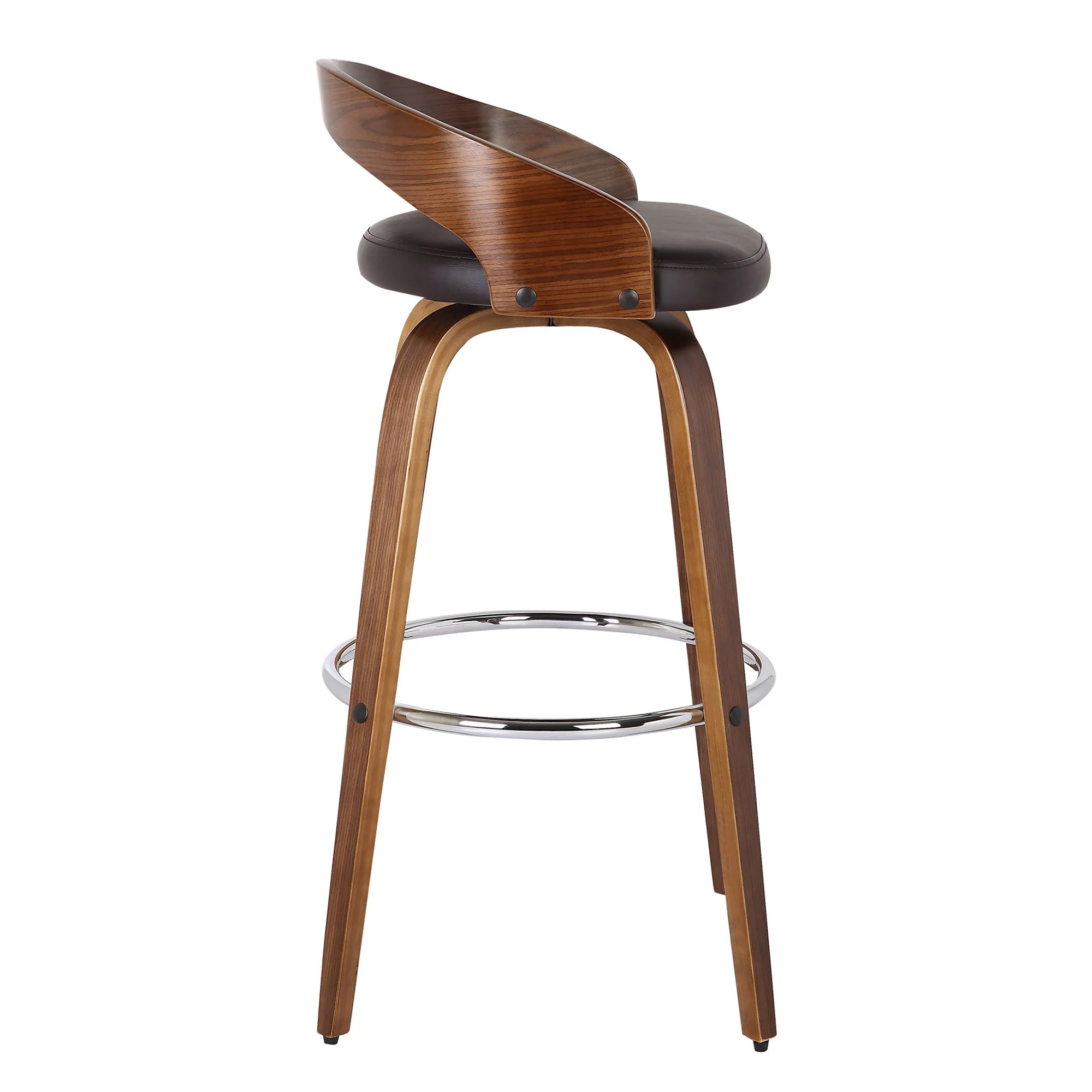 Sonia - 26" Counter Height Swivel Bar Stool - Walnut Wood - Image 32