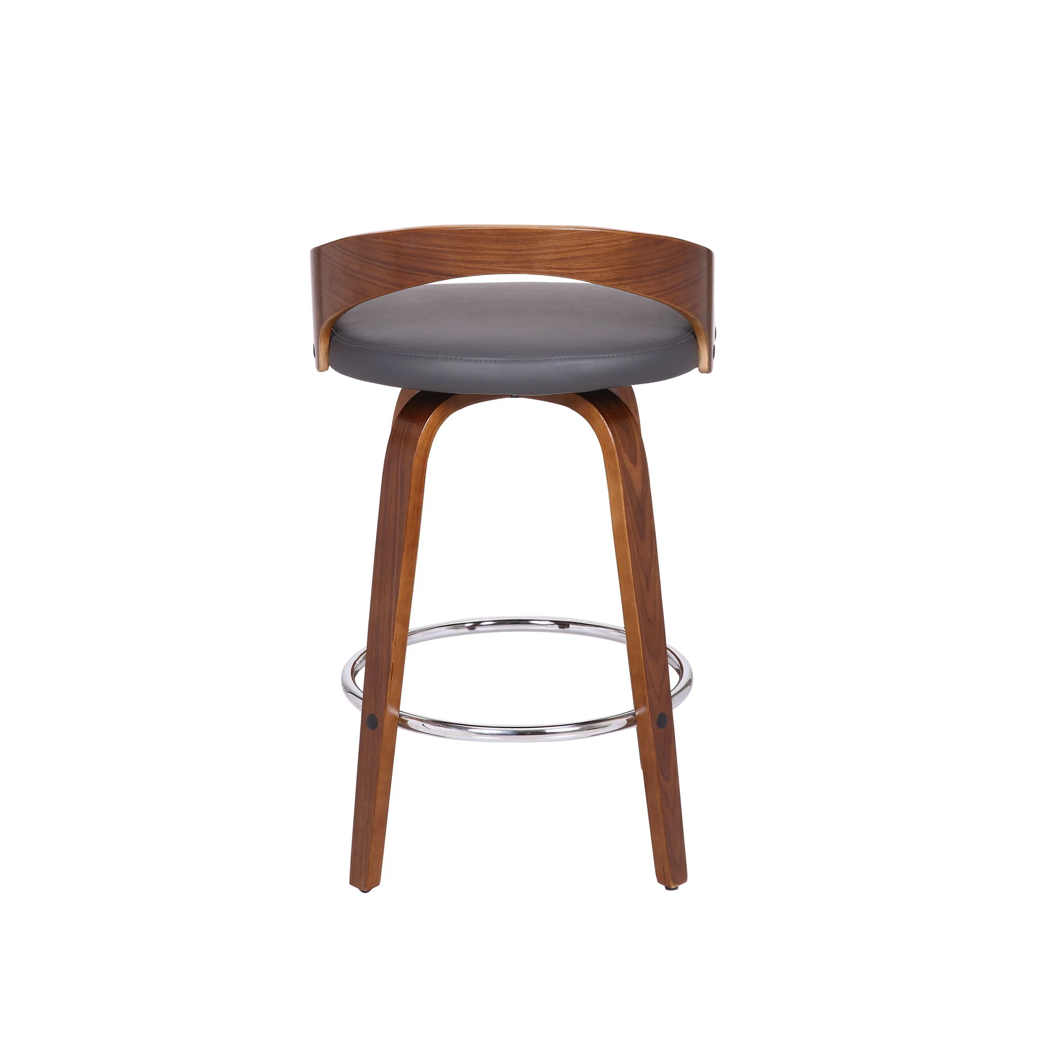 Sonia - 26" Counter Height Swivel Bar Stool - Walnut Wood - Image 51