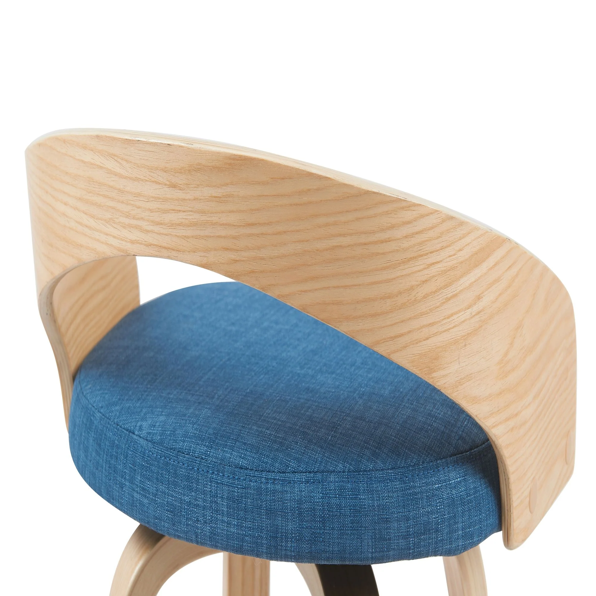 Sonia - Modern Swivel Bar Height Stool - Patterned Oak Wood Finish - Image 16