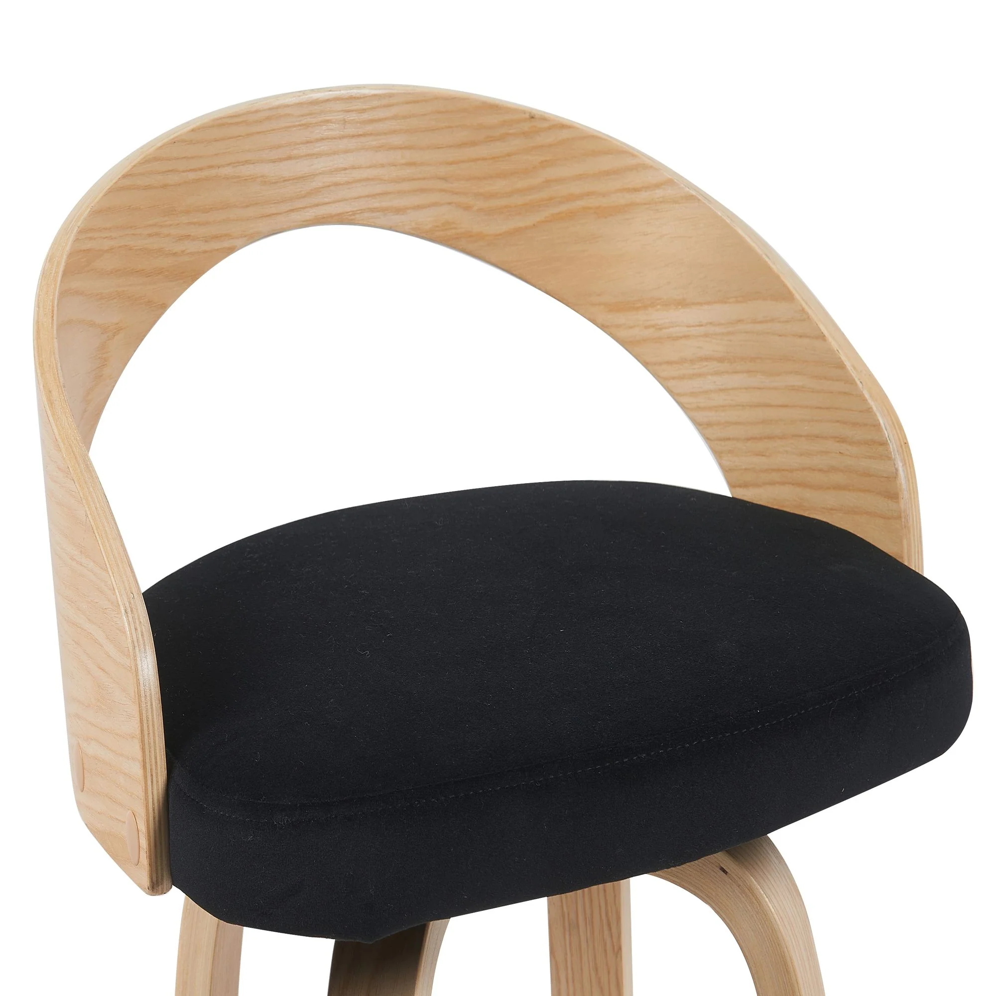 Sonia - Modern Swivel Counter Height Bar Stool - Patterned Oak Wood Finish - Image 26