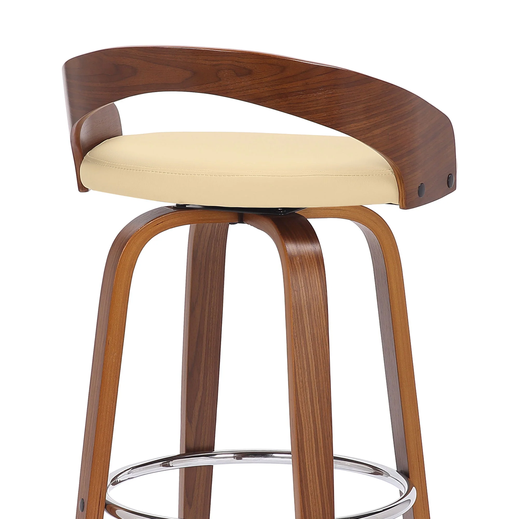 Sonia - 30" Bar Height Swivel Bar Stool - Walnut Wood - Image 13