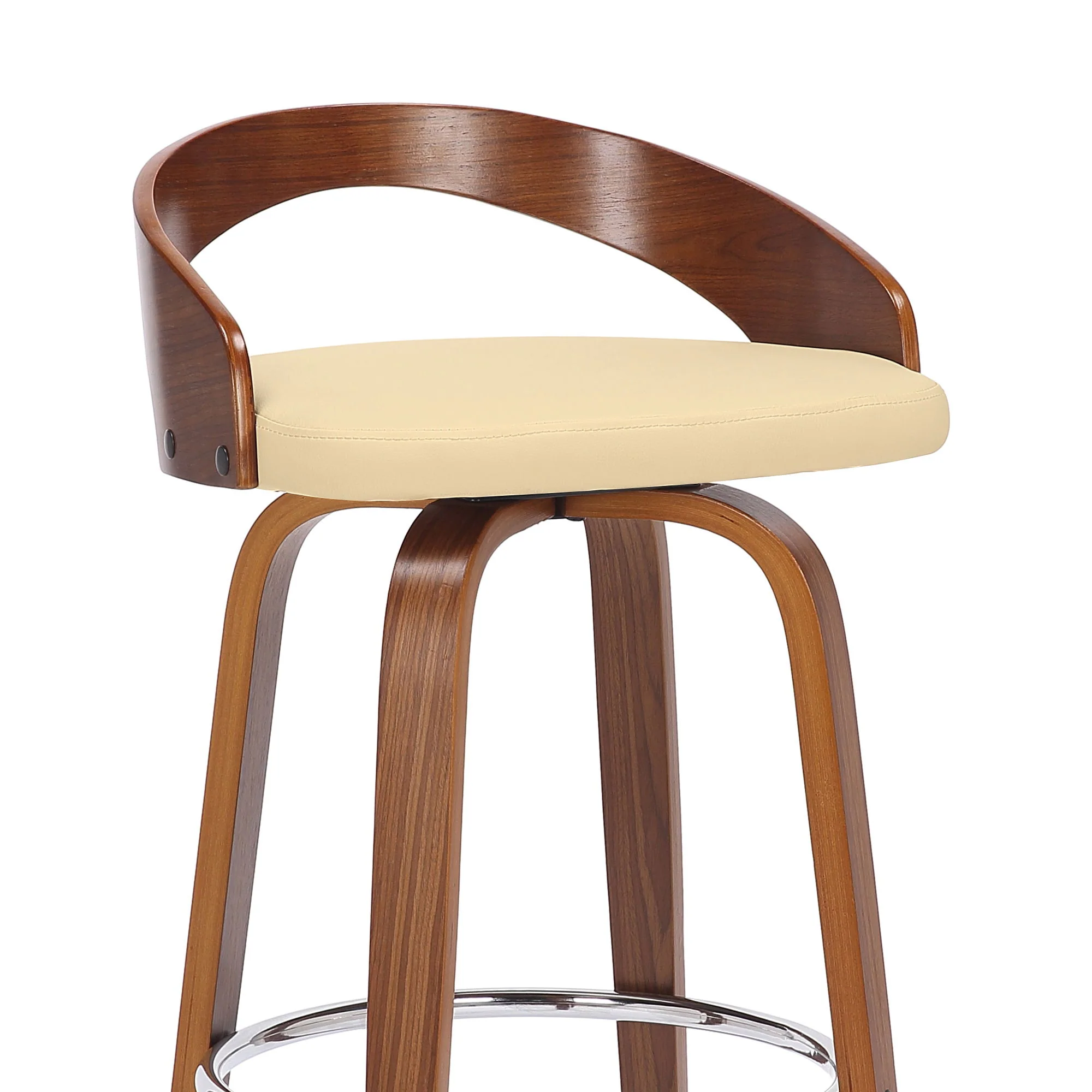 Sonia - 30" Bar Height Swivel Bar Stool - Walnut Wood - Image 20