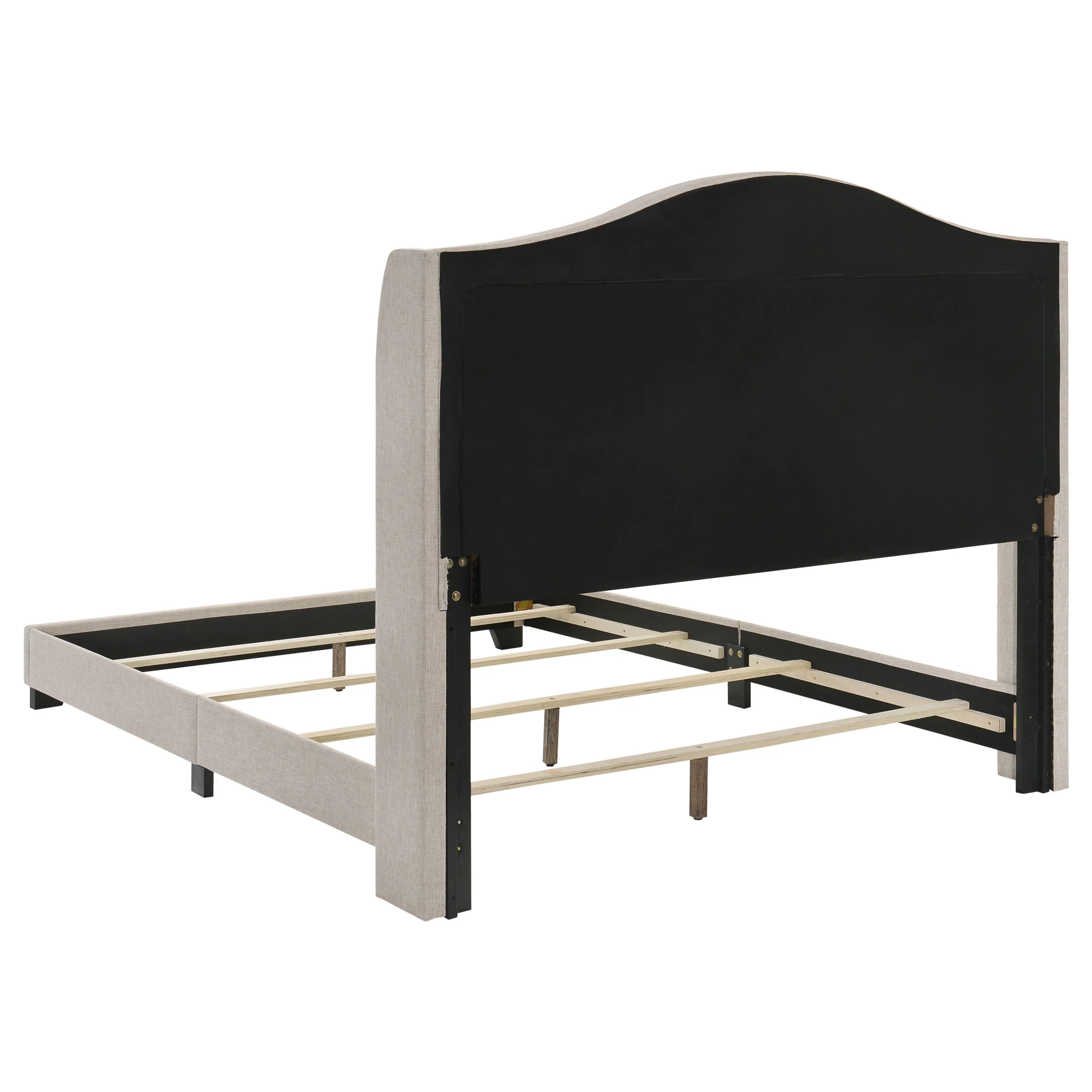 Sonoma Upholstered Eastern King Wingback Bed in Beige - Image 4