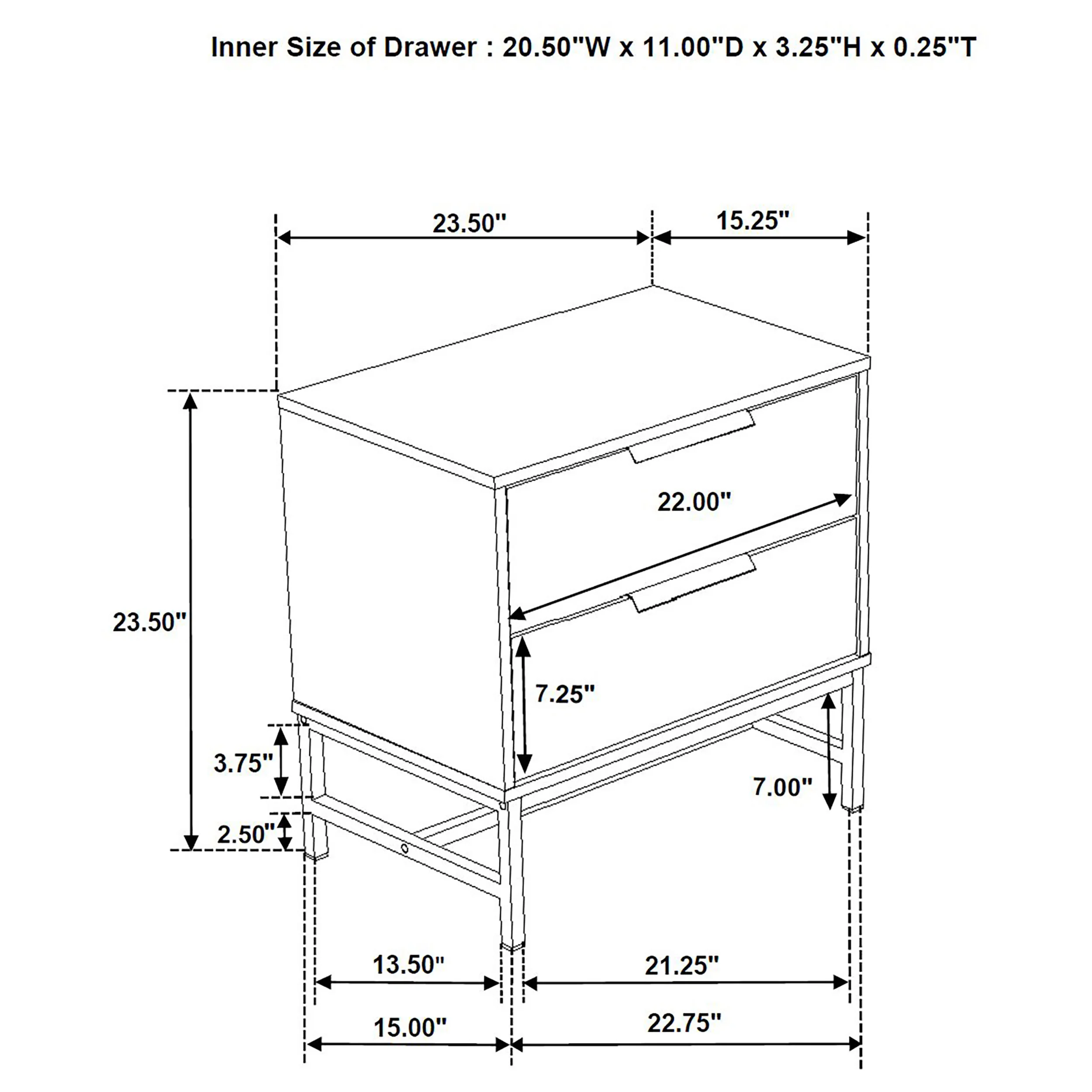 Sonora 2-Drawer Nightstand, White - Image 12