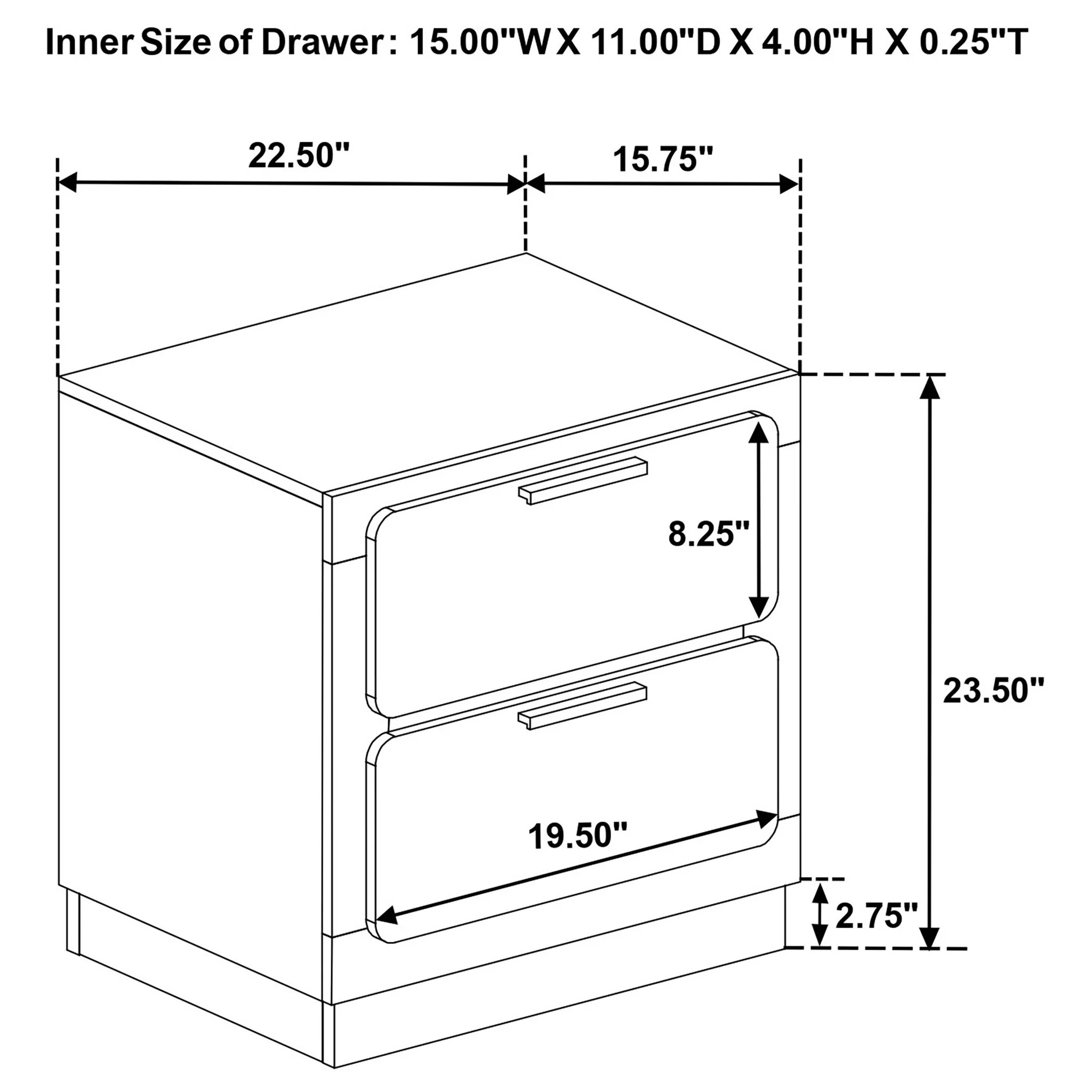 Sophia - 2 Drawer Nightstand - Image 8