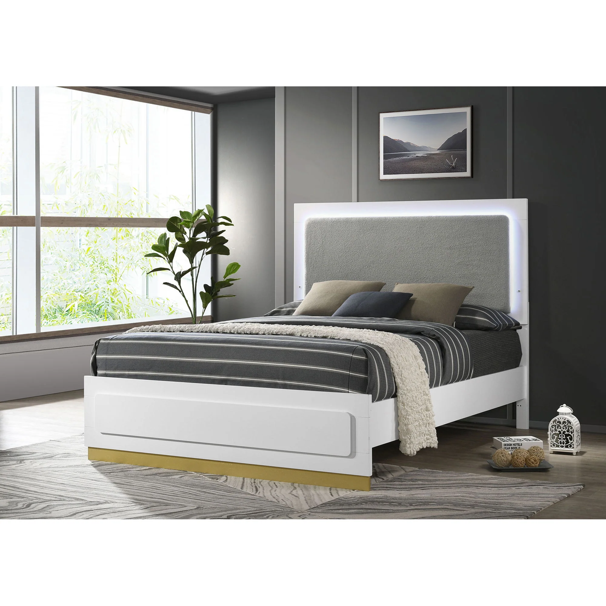 Sophia - Panel Bed With LED Headboard - Image 31