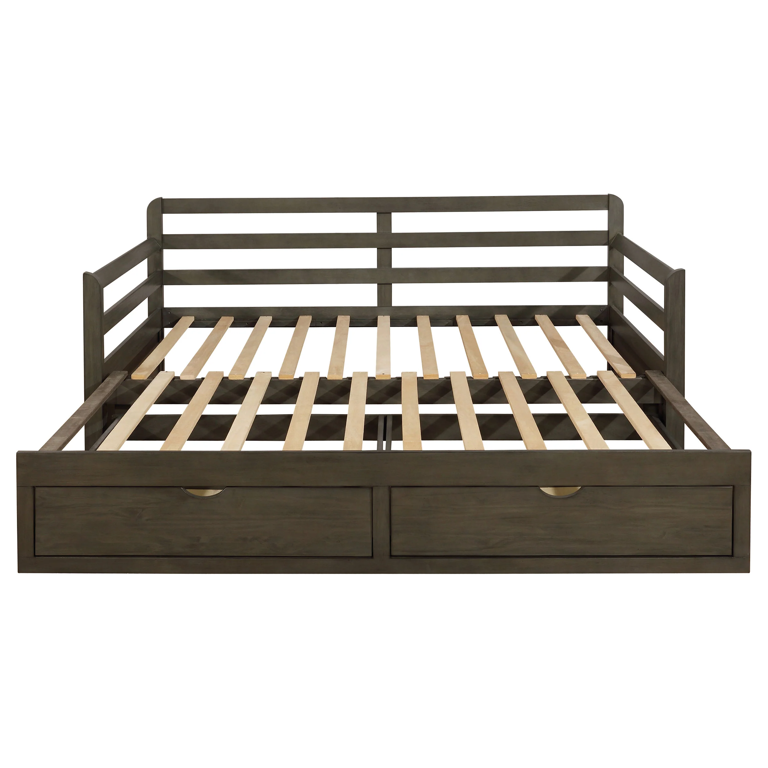 Sorrento Twin XL Daybed with Trundle and Drawers, Grey - Image 10