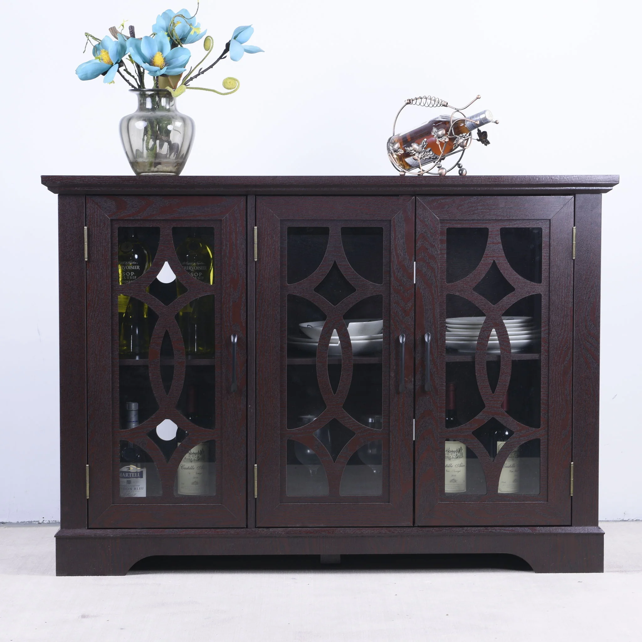 Spacious Sideboard With 3 Doors - Ox Blood Red - Image 4