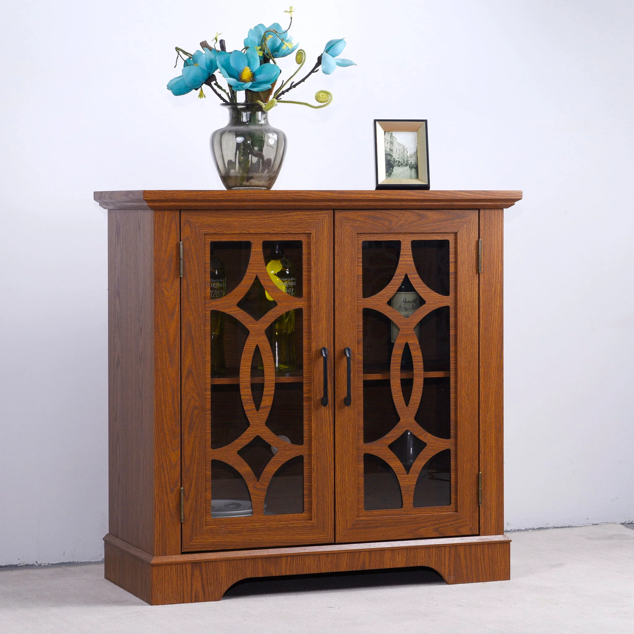Spacious Sideboard With Adjustable Shelf Storage - Dark Oak - Image 2