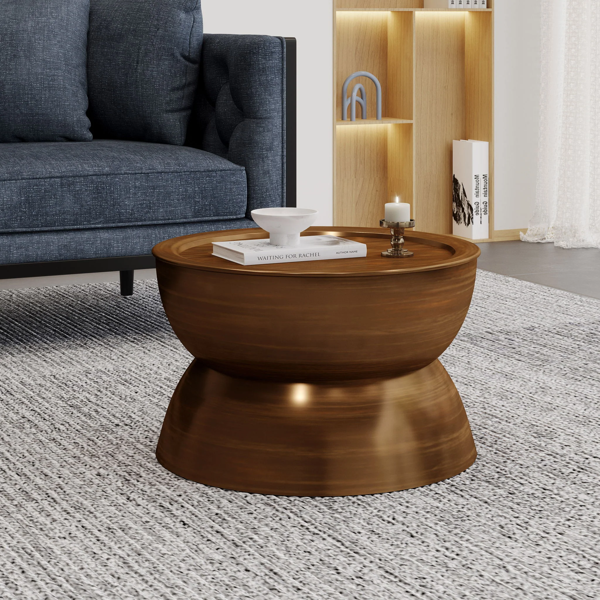 Sparling - Modern Iron Hourglass Coffee Table - Image 17