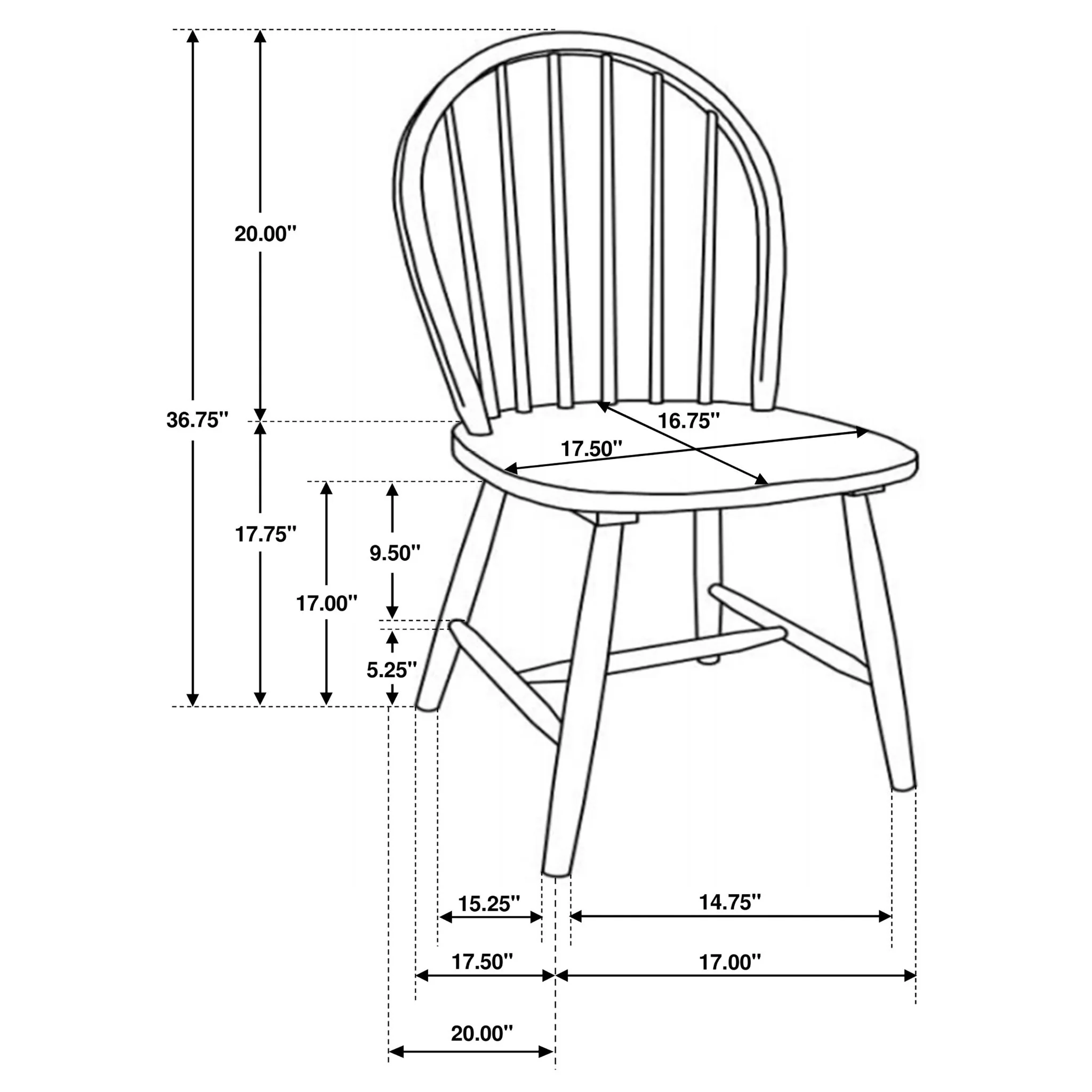 Spindle - Back Side Chairs (Set of 4) - Natural - Image 9