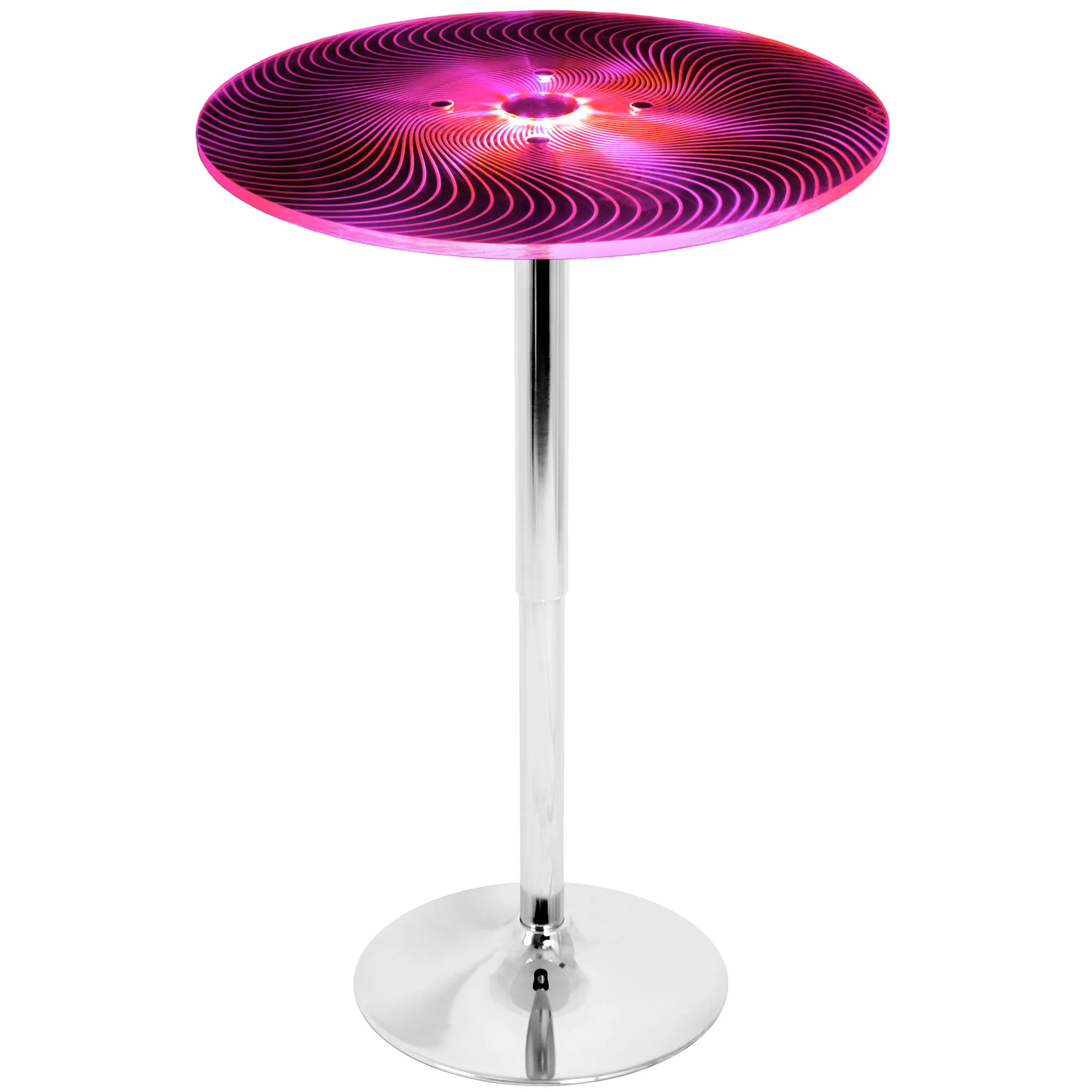 Spyra - Contemporary Light Up Adjustable Bar Table - Multi - Image 3
