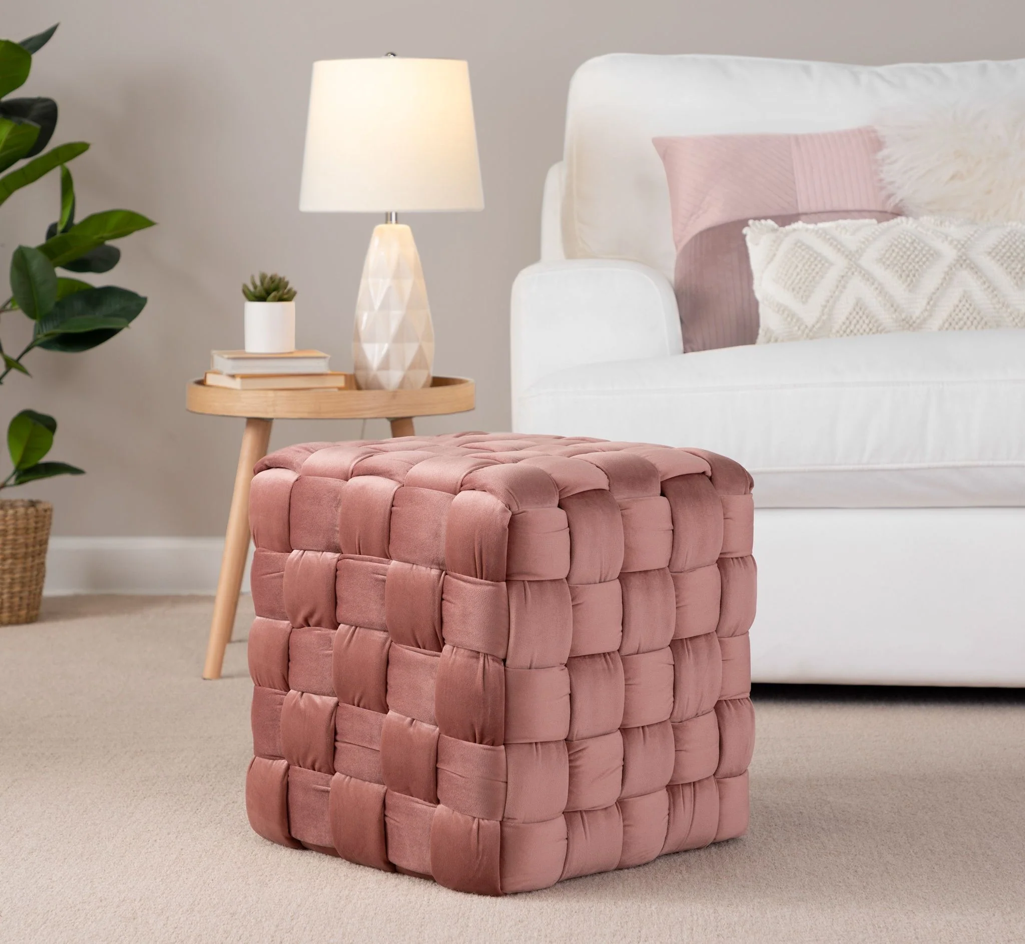 Square Braided Ottoman - - Image 12