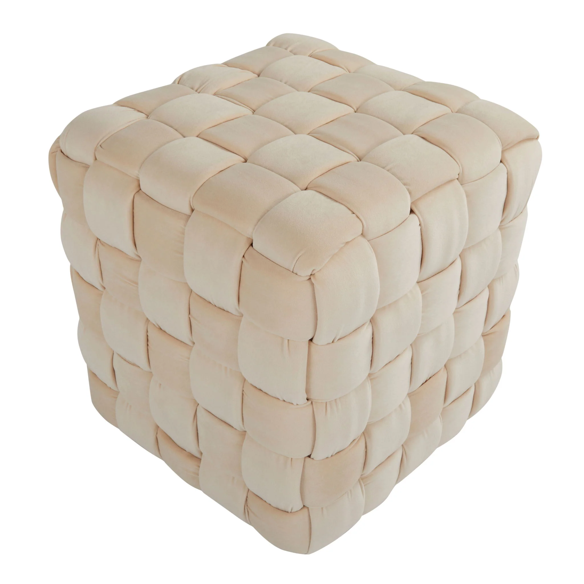 Square Braided Ottoman - - Image 6