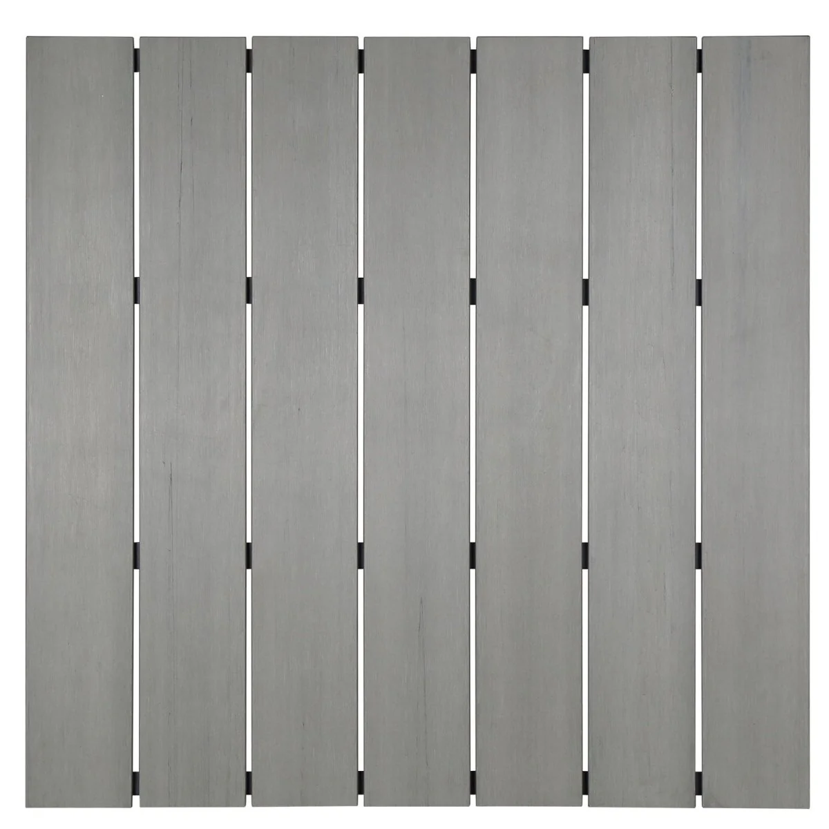 40" Brown Gray Square Outdoor Dining Table with Aluminum Frame - Image 3