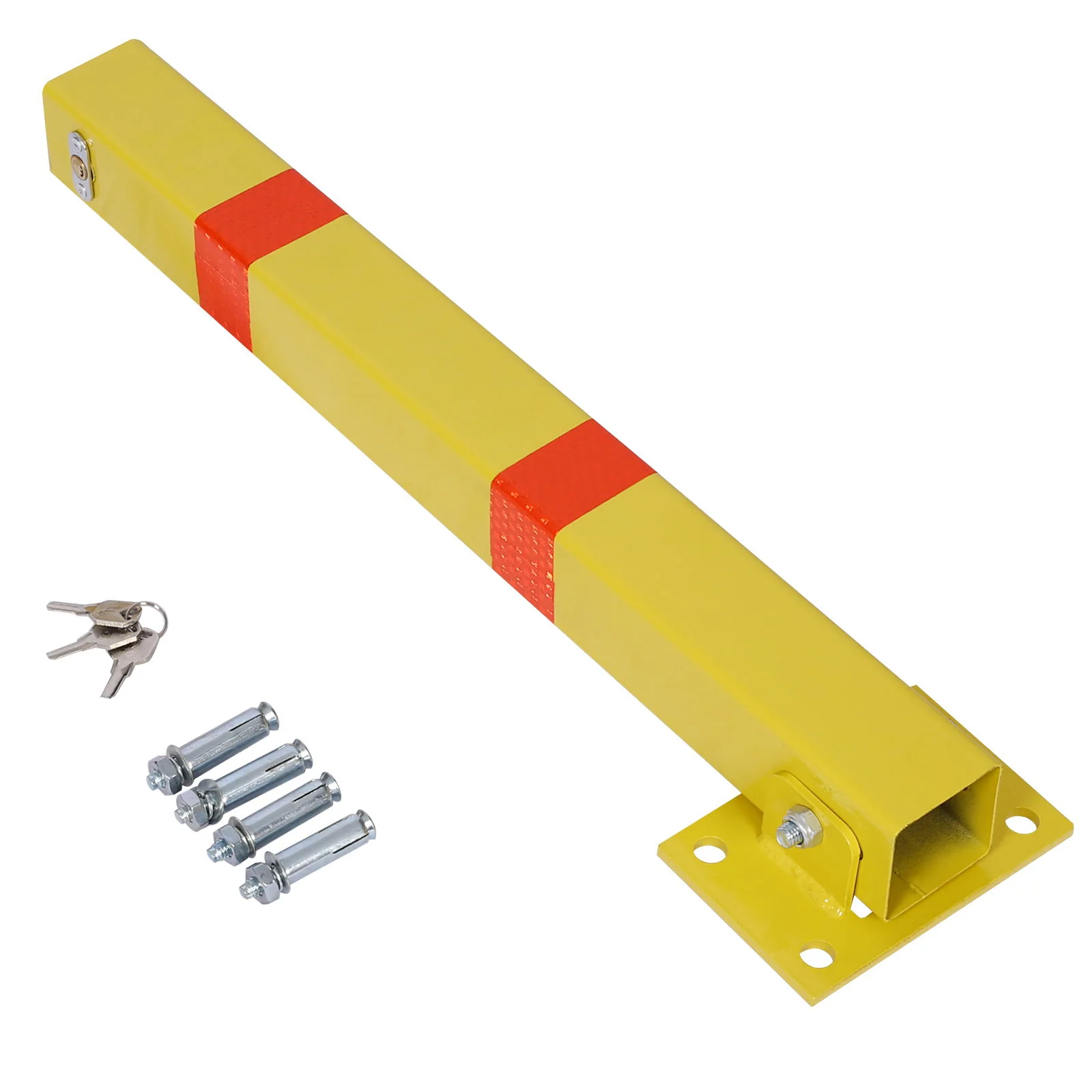 Square Parking Bollard Pole Barrier With Lock For Car Parking Protection And Home Garage Street Decor - Image 13