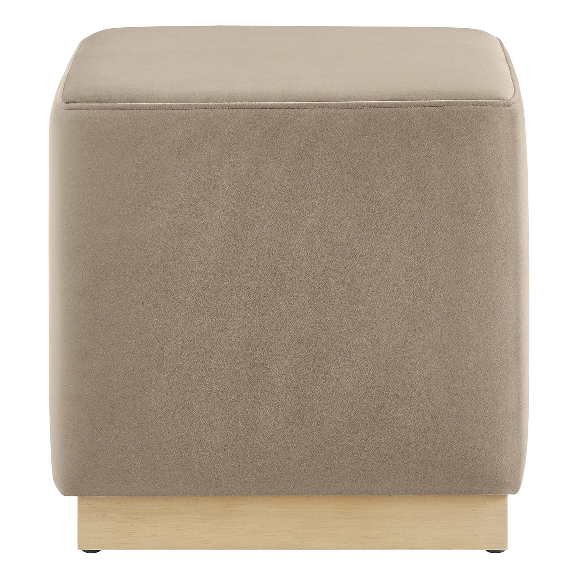 Square Performance Velvet Upholstered Ottoman – 17 Inch - Image 44