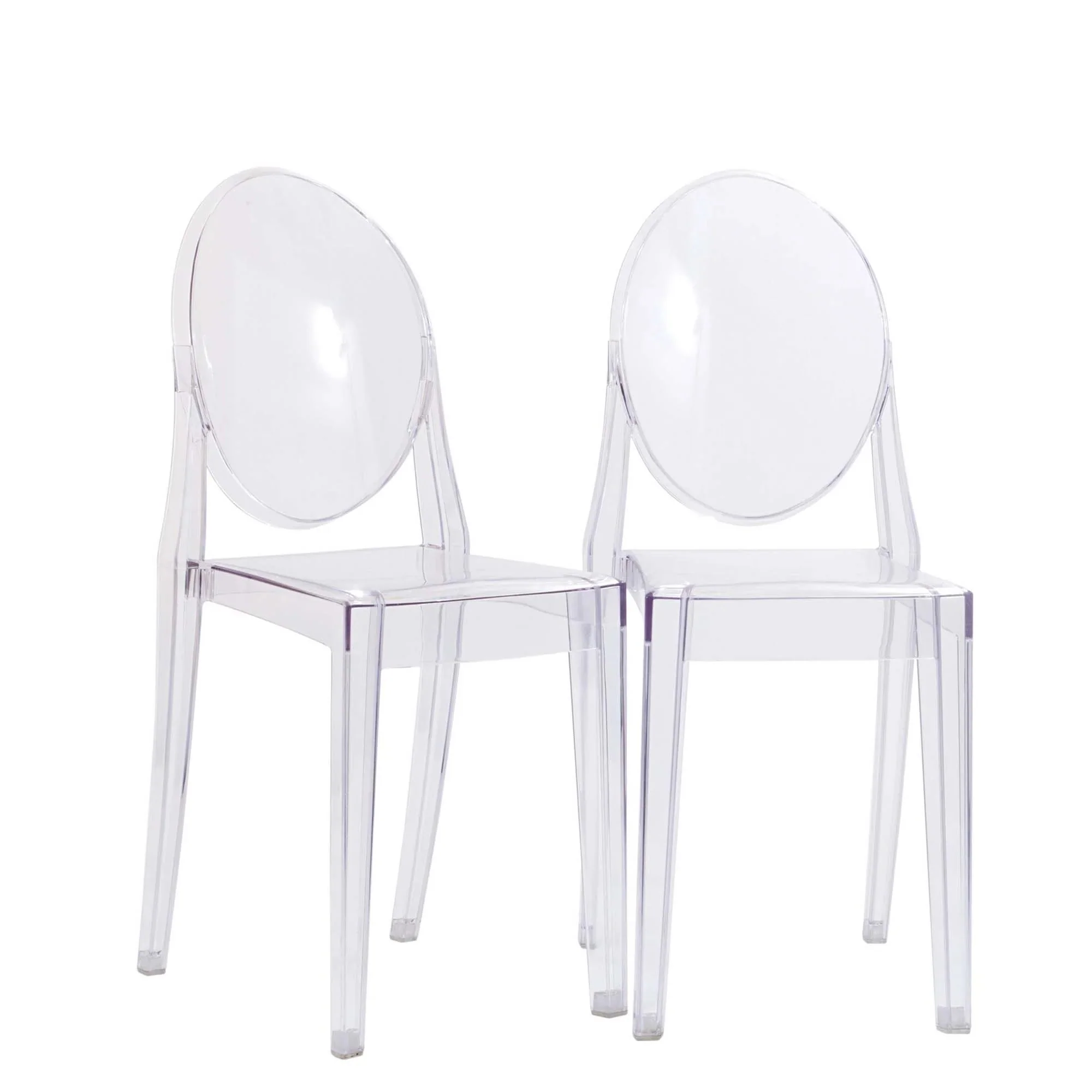 Stackable Acrylic Dining Side Chair Set – Indoor Outdoor (Set of 2) - Image 17
