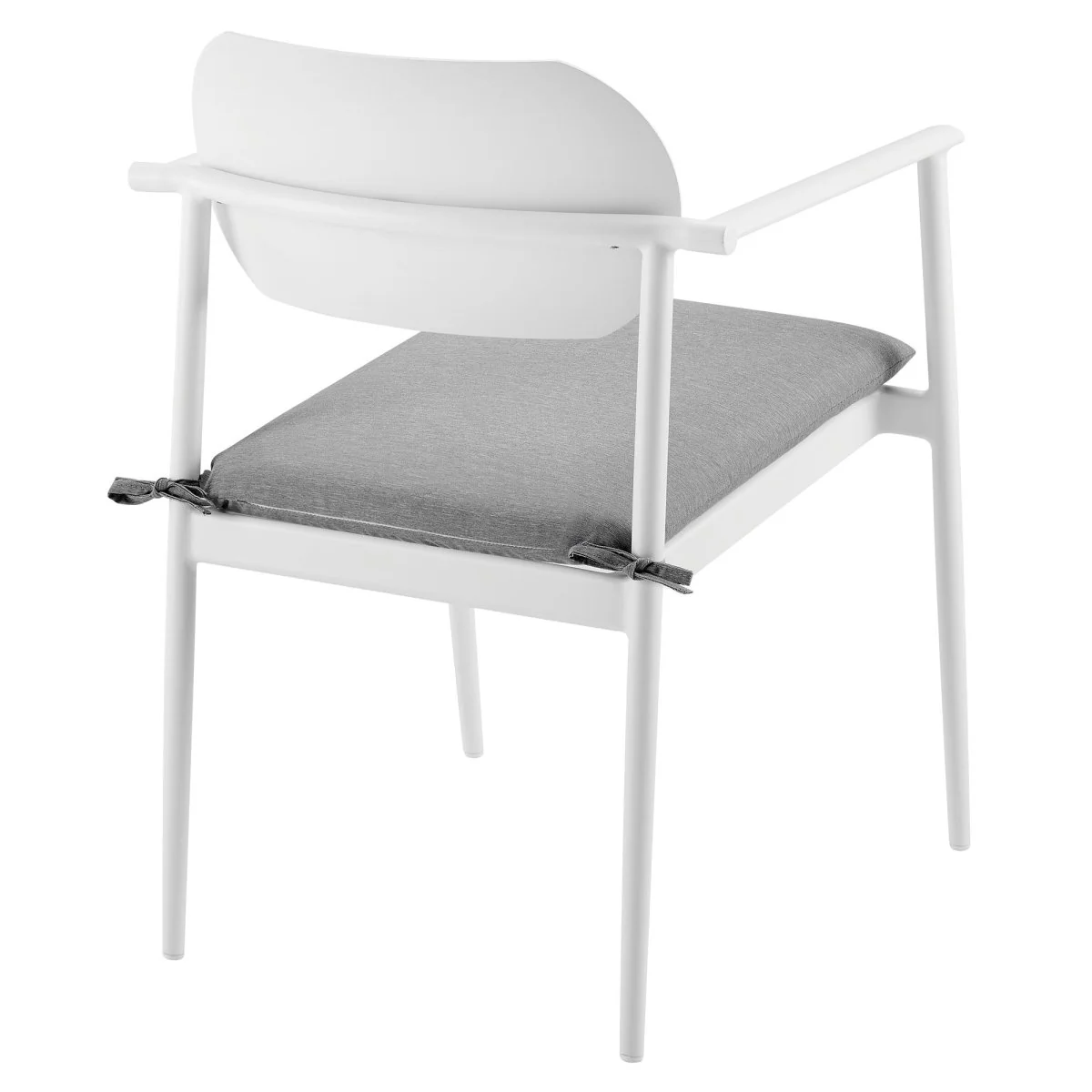 Stackable Aluminum Outdoor Dining Armchairs with Cushions for Patio, Garden - Image 8