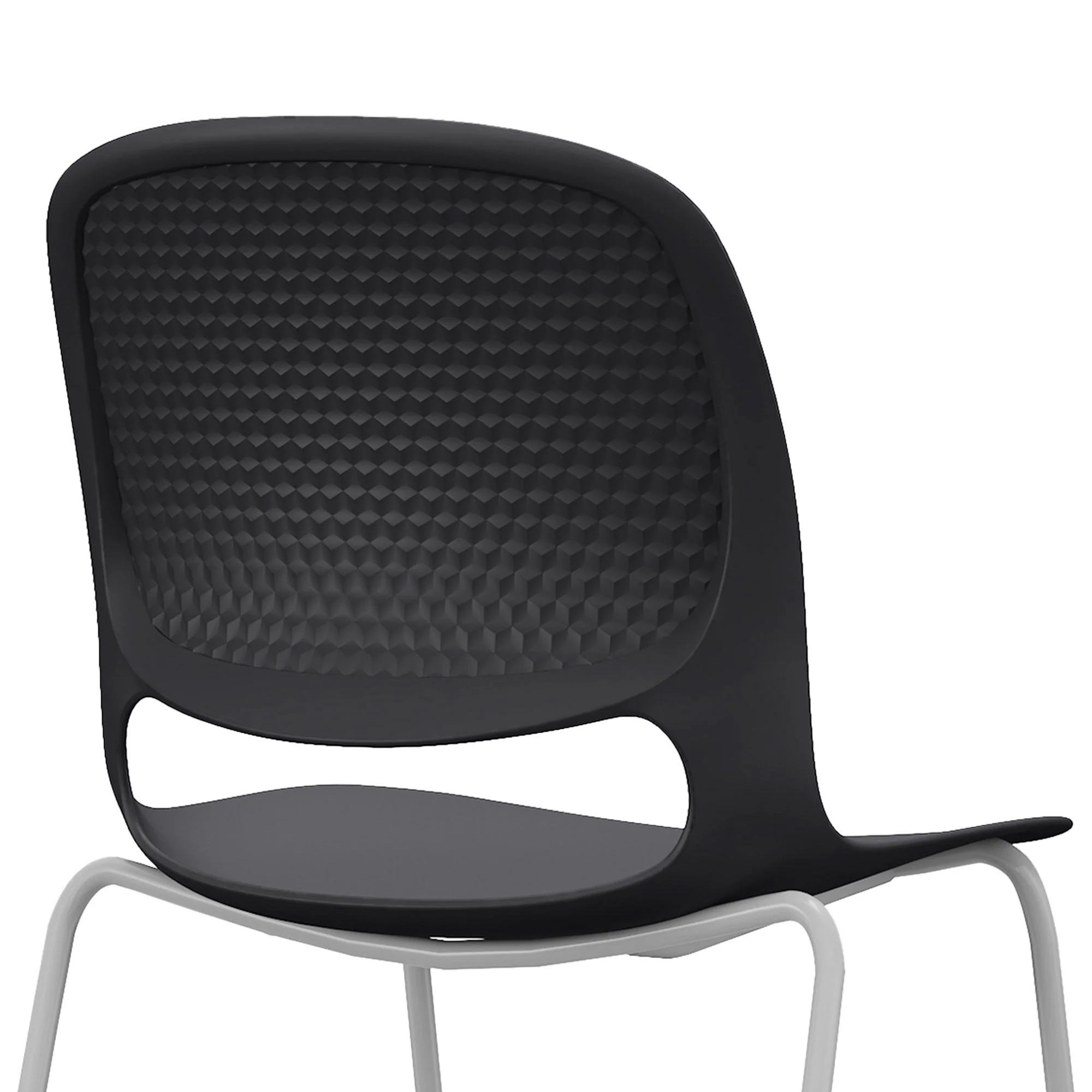 Stacking Chairs (Set of 4) - Black - Image 7
