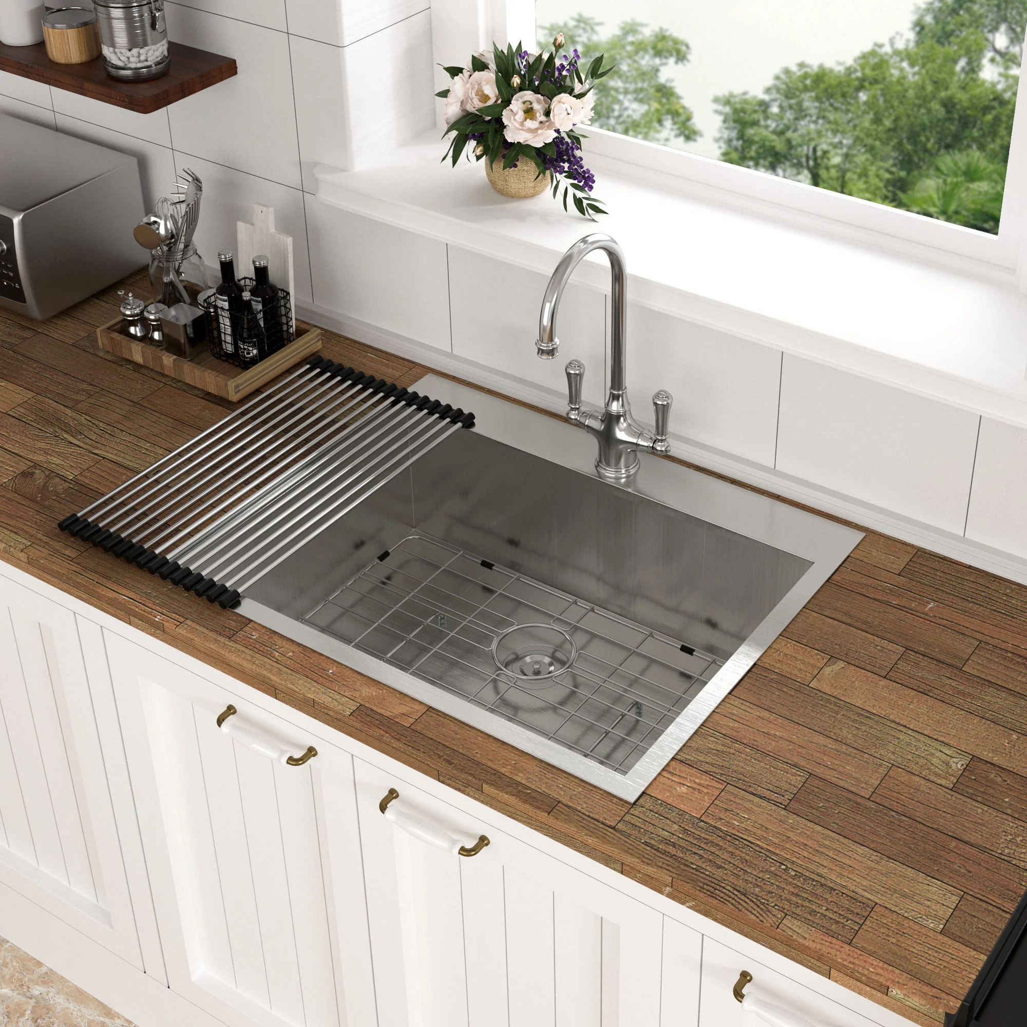 Stainless Steel Drop In Kitchen Sink, Topmount - Image 32