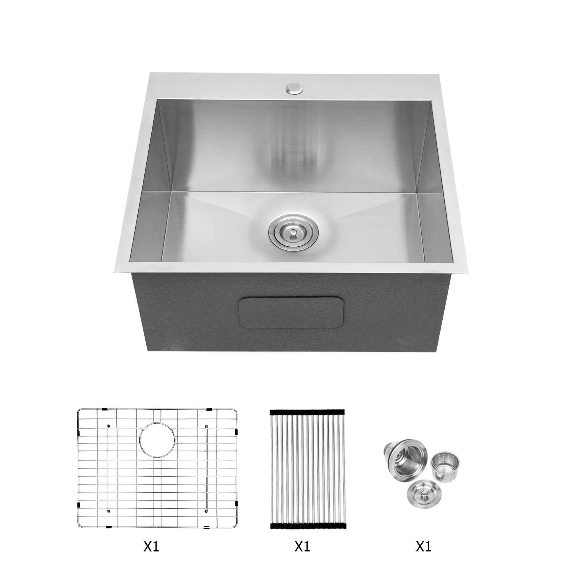 Stainless Steel Drop In Kitchen Sink, Topmount - Image 5