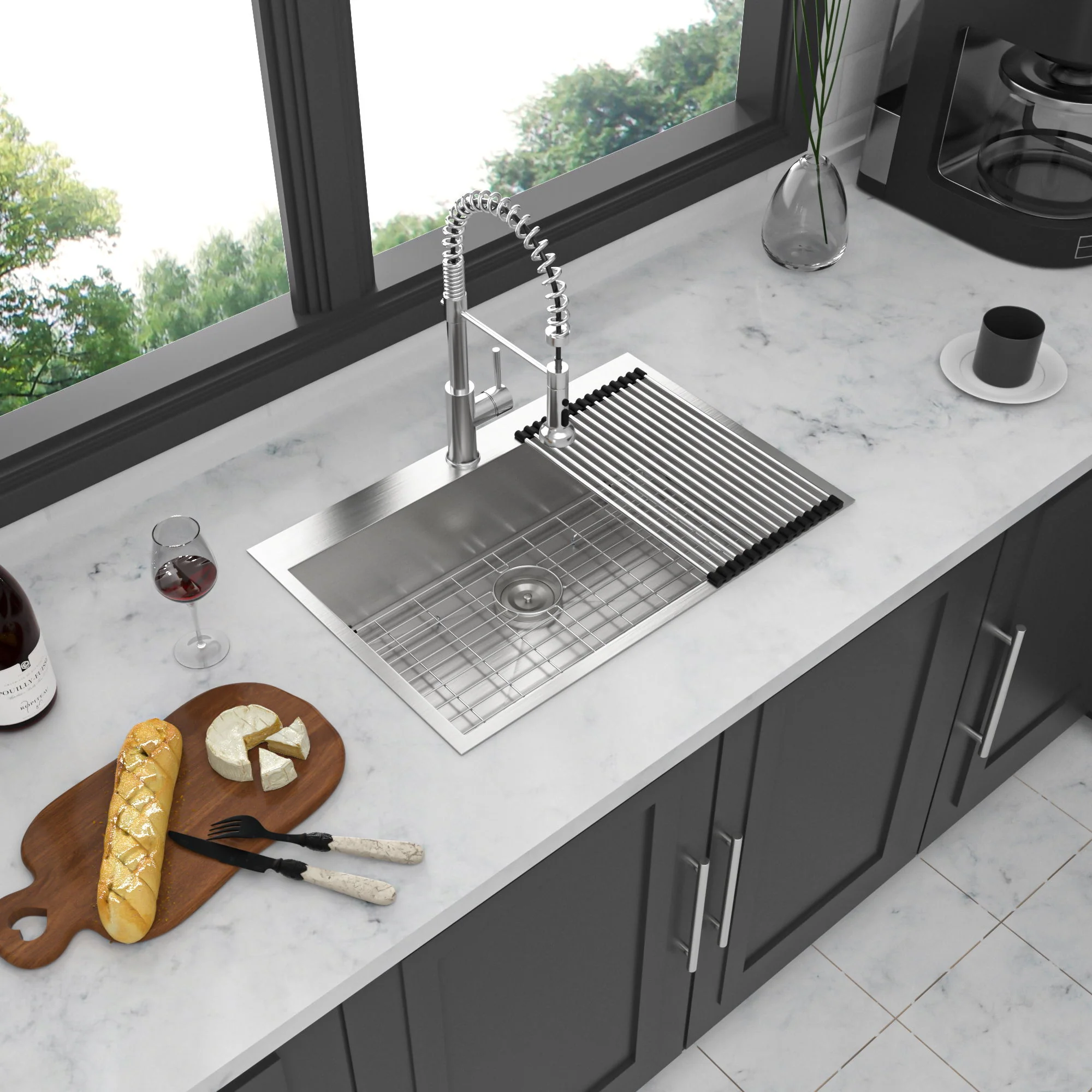 Stainless Steel Drop In Kitchen Sink, Topmount - Image 9