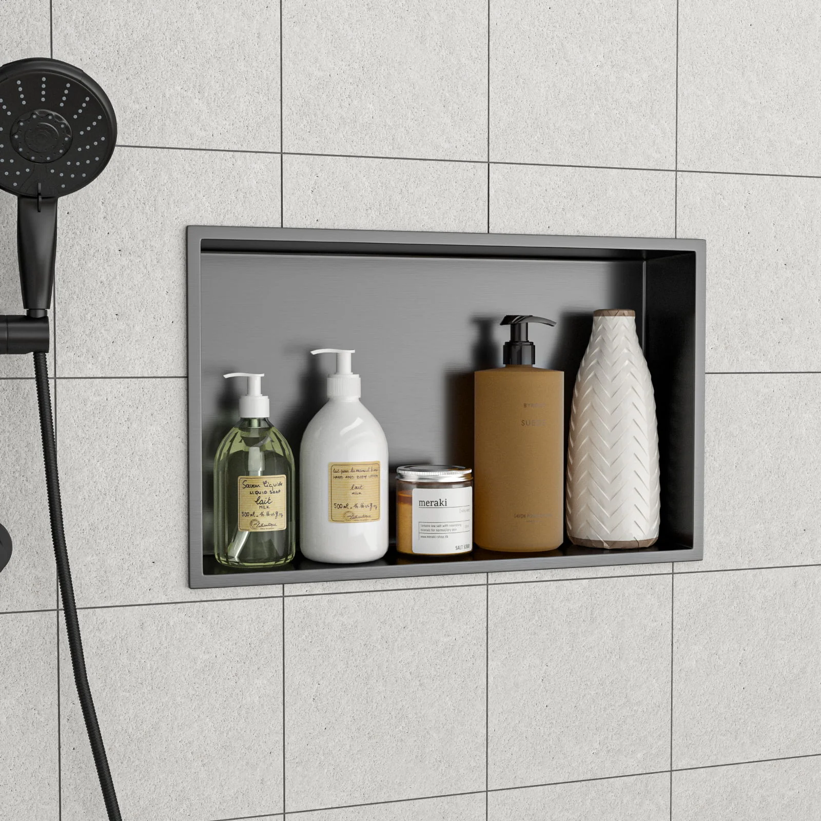 Stainless Steel Shower Niche With Seamless Design For Bathroom Storage - Image 109