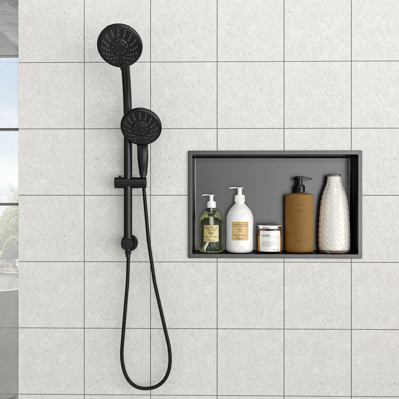 Stainless Steel Shower Niche With Seamless Design For Bathroom Storage - Image 129