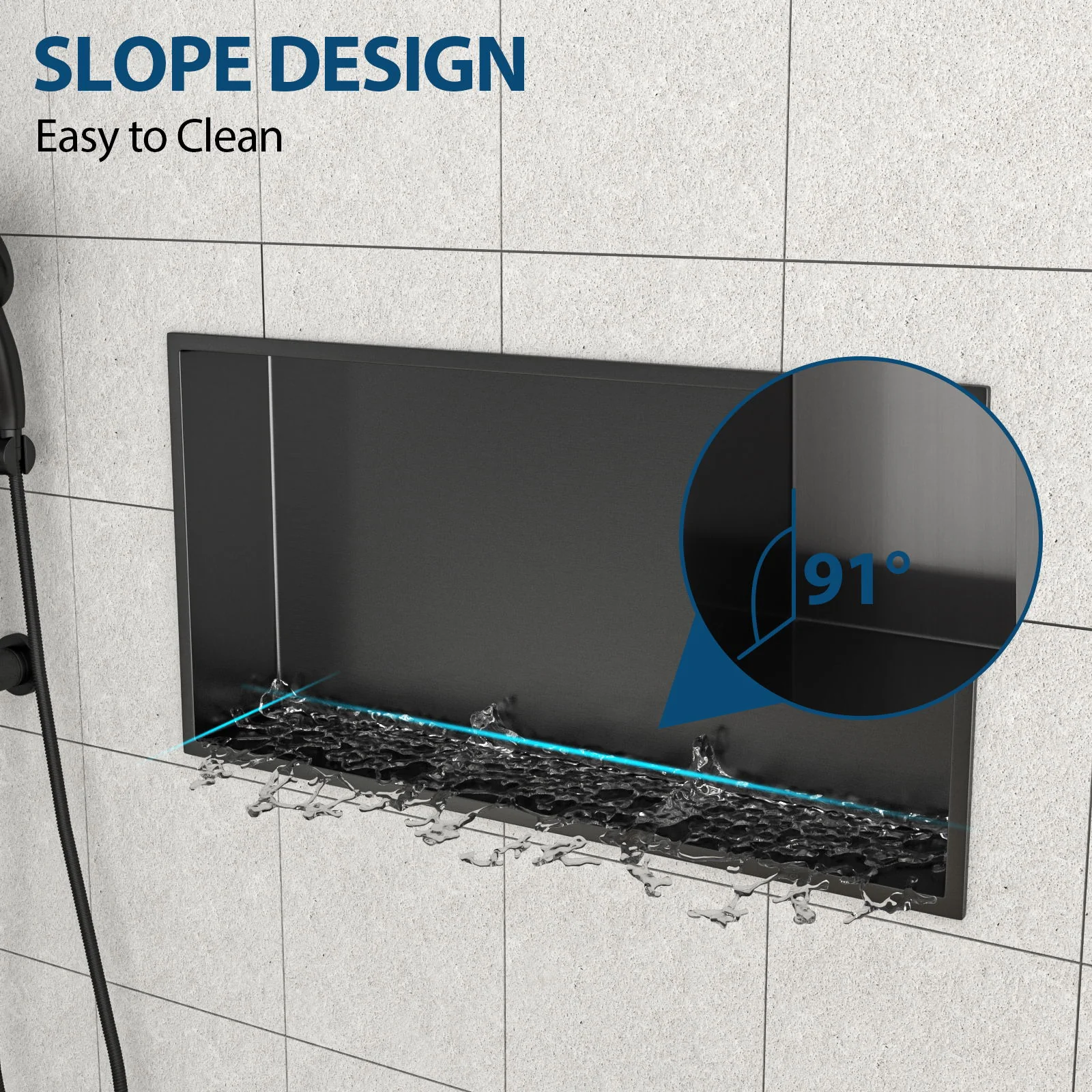 Stainless Steel Shower Niche With Seamless Design For Bathroom Storage - Image 134