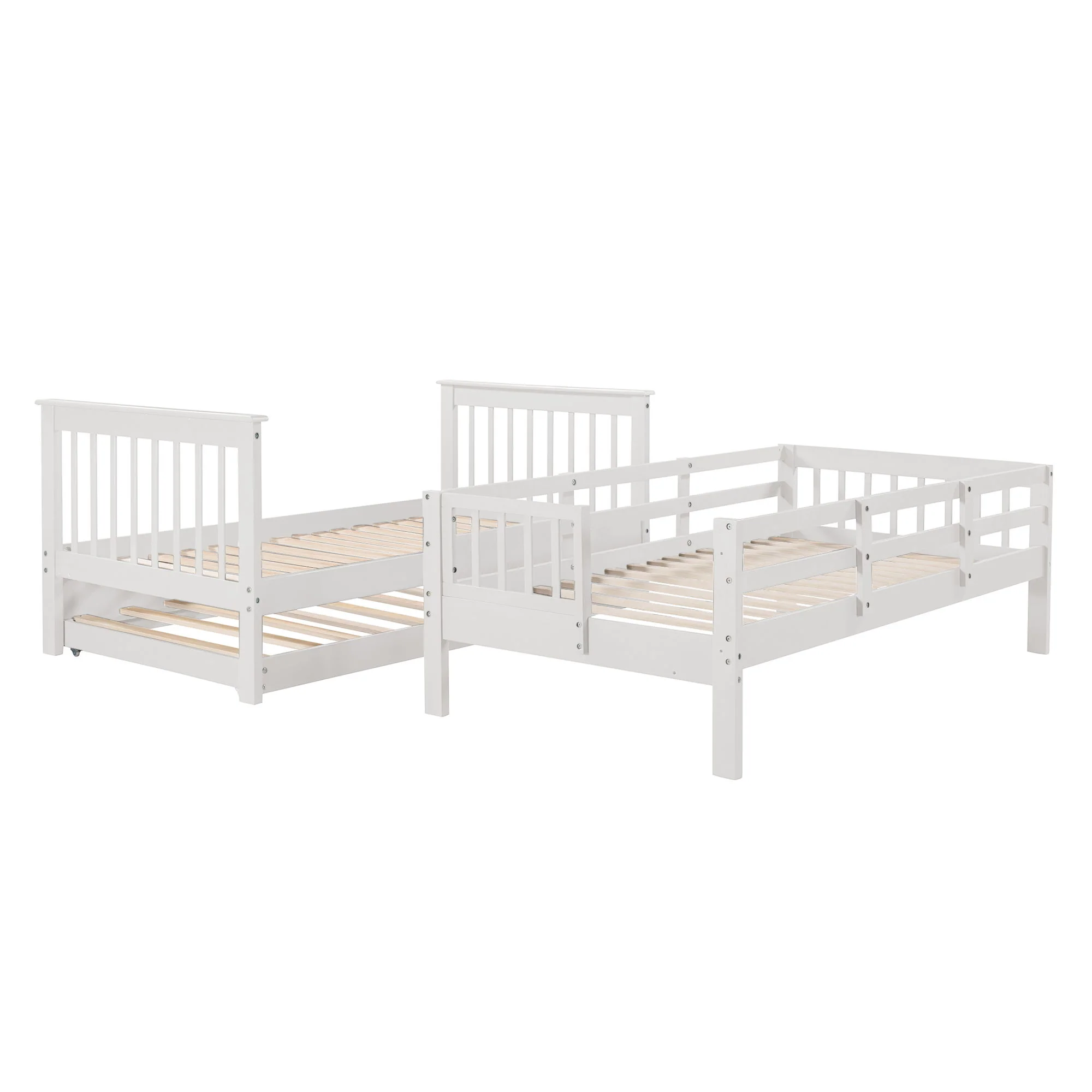 Stairway Bunk Bed With Storage And Guard Rail For Bedroom - Image 74
