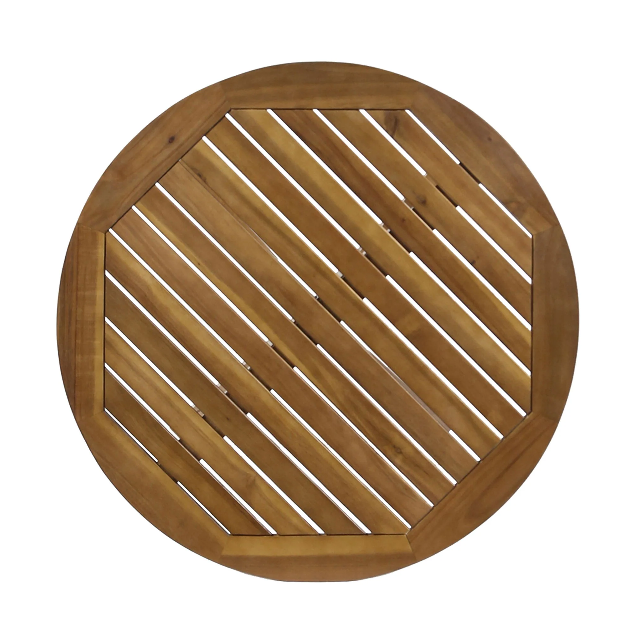 Stamford - Outdoor Bistro Table Acacia Wood X - Base - Teak - Image 3